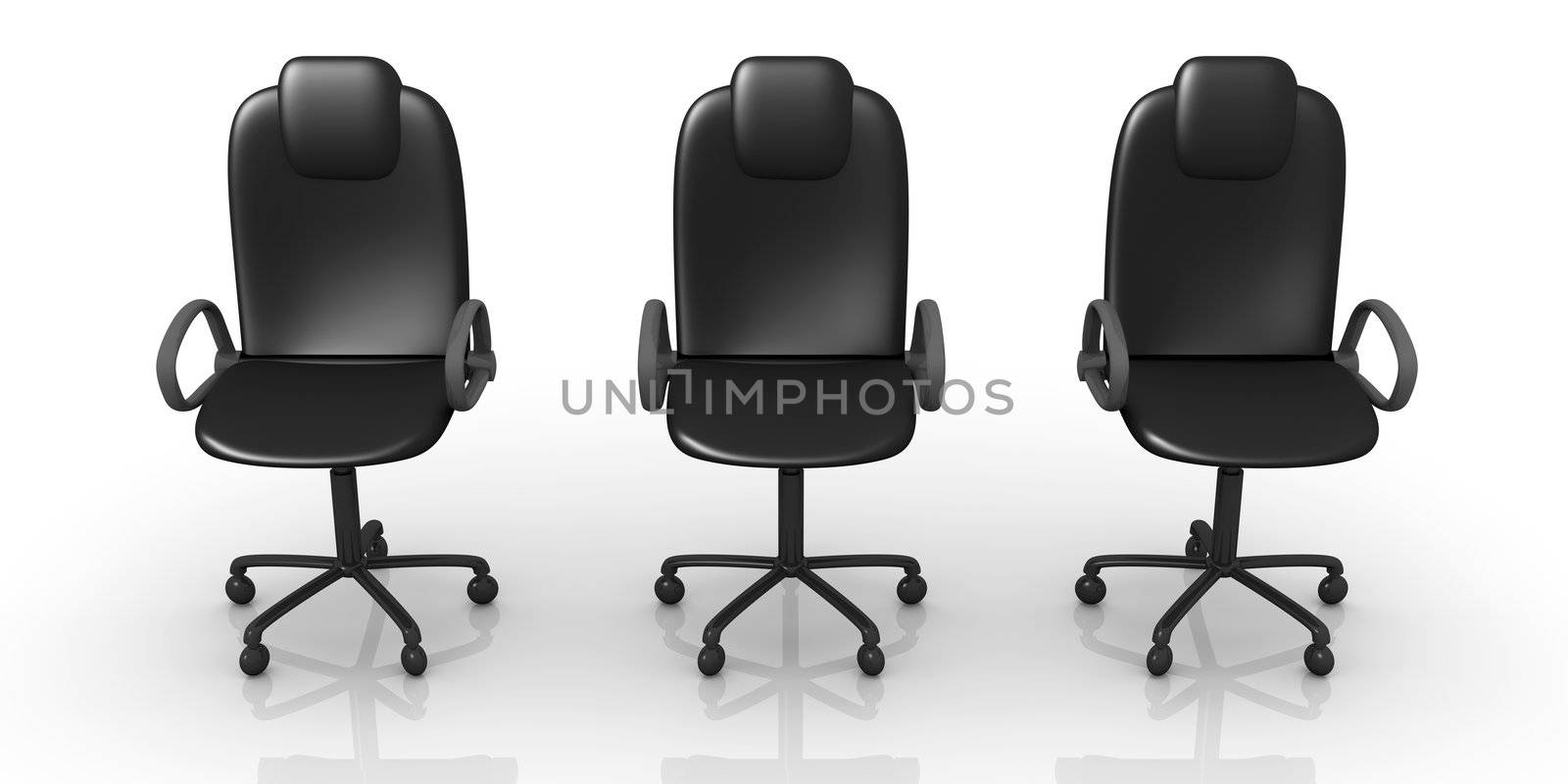 3D rendered office chair. Isolated on white.
