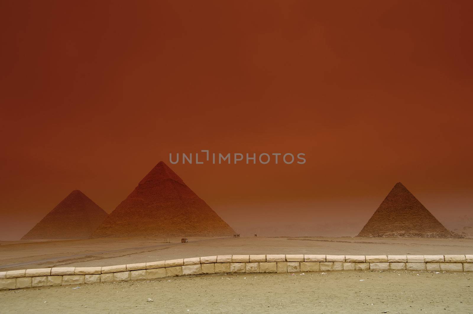 ancient ruin:grand Pyramid in Giza,Egypt by jackq