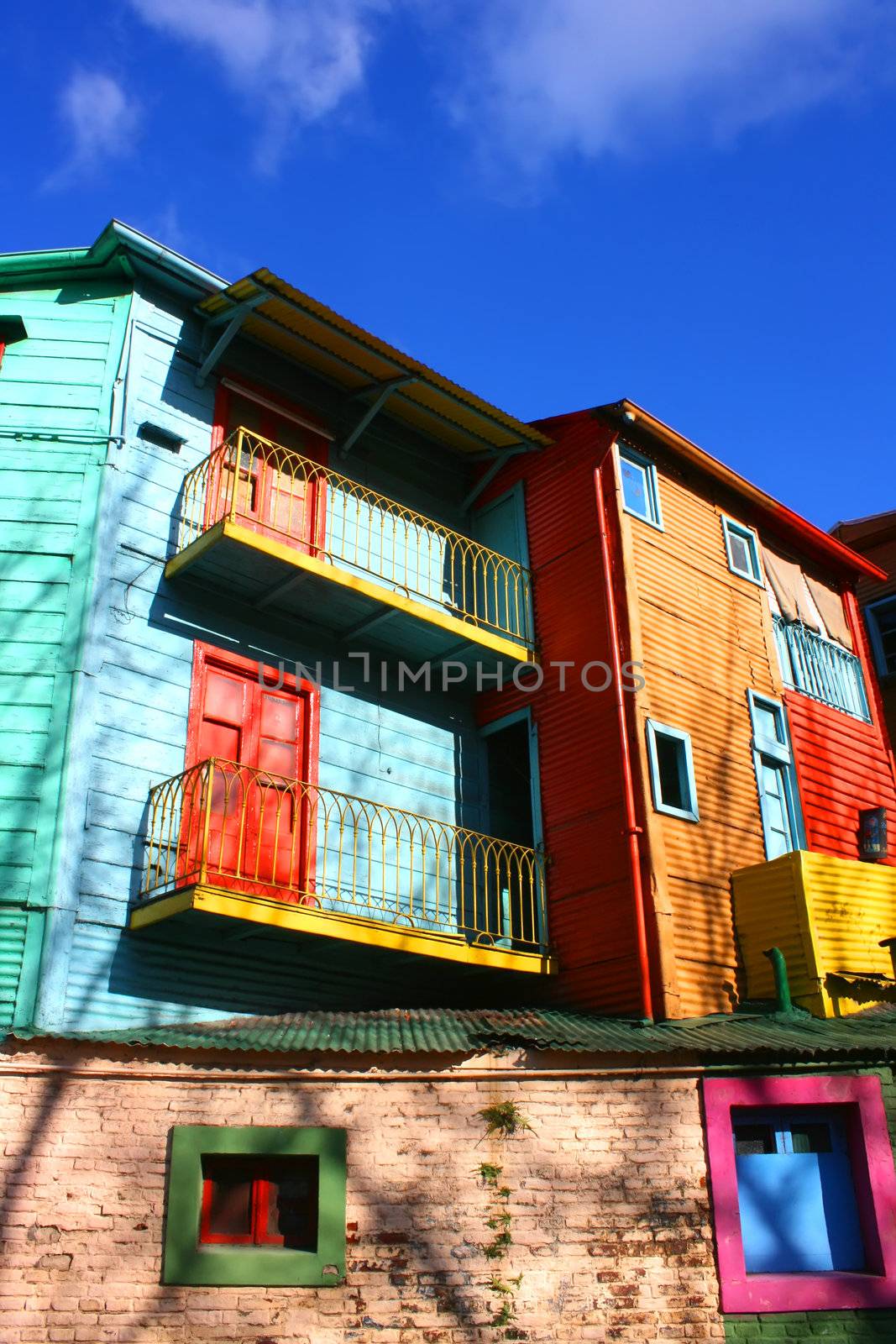 Historical buildings in the famous Neighborhood of "La Boca" in Buenos Aires, Argentina.