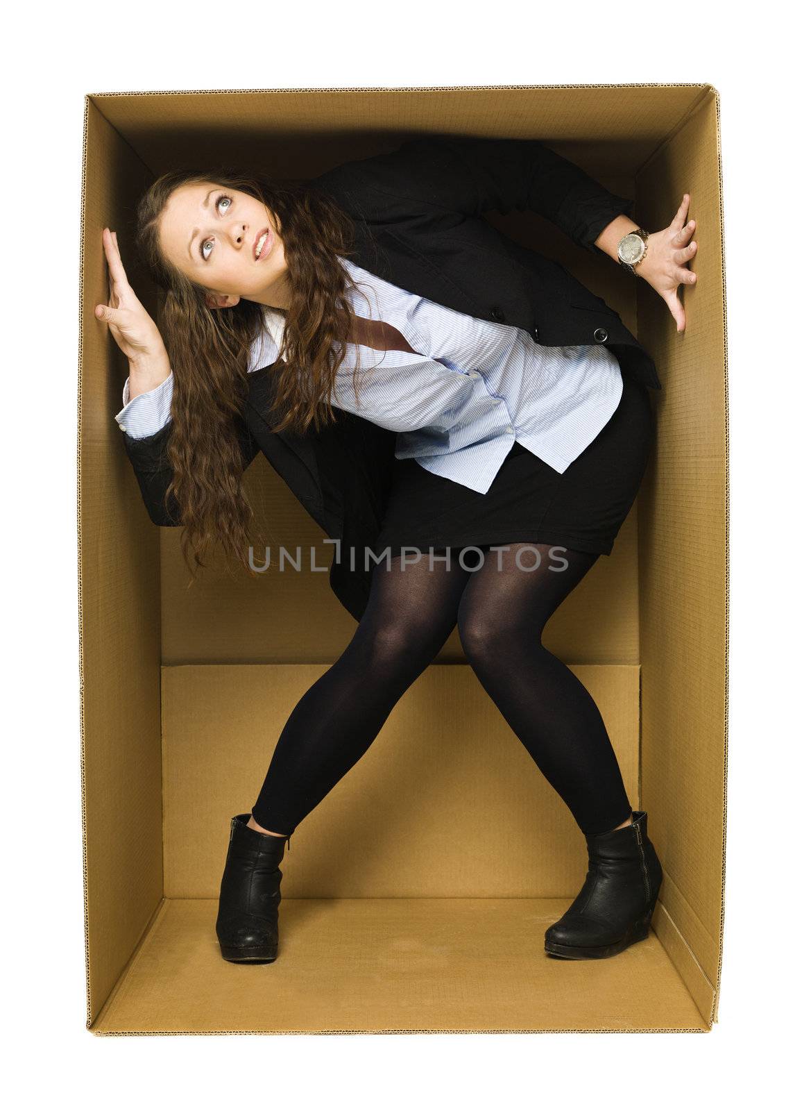 Woman in a Carboard Box by gemenacom