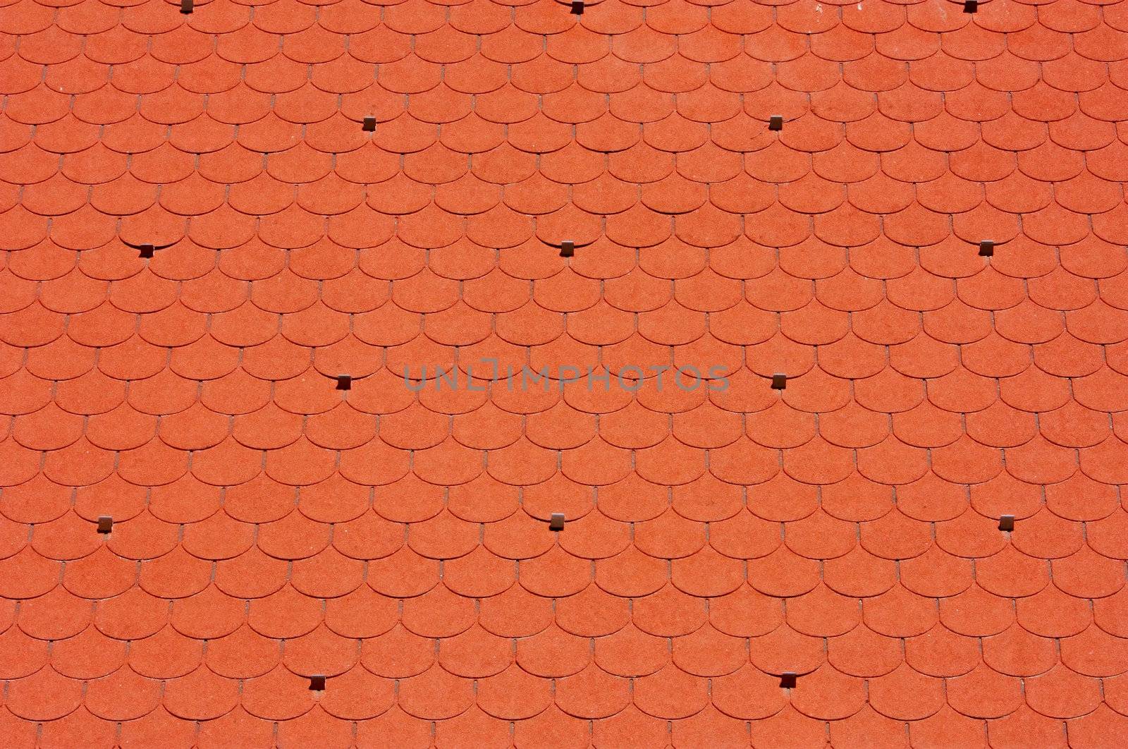 Asphalt roofing shingles on roof of the house