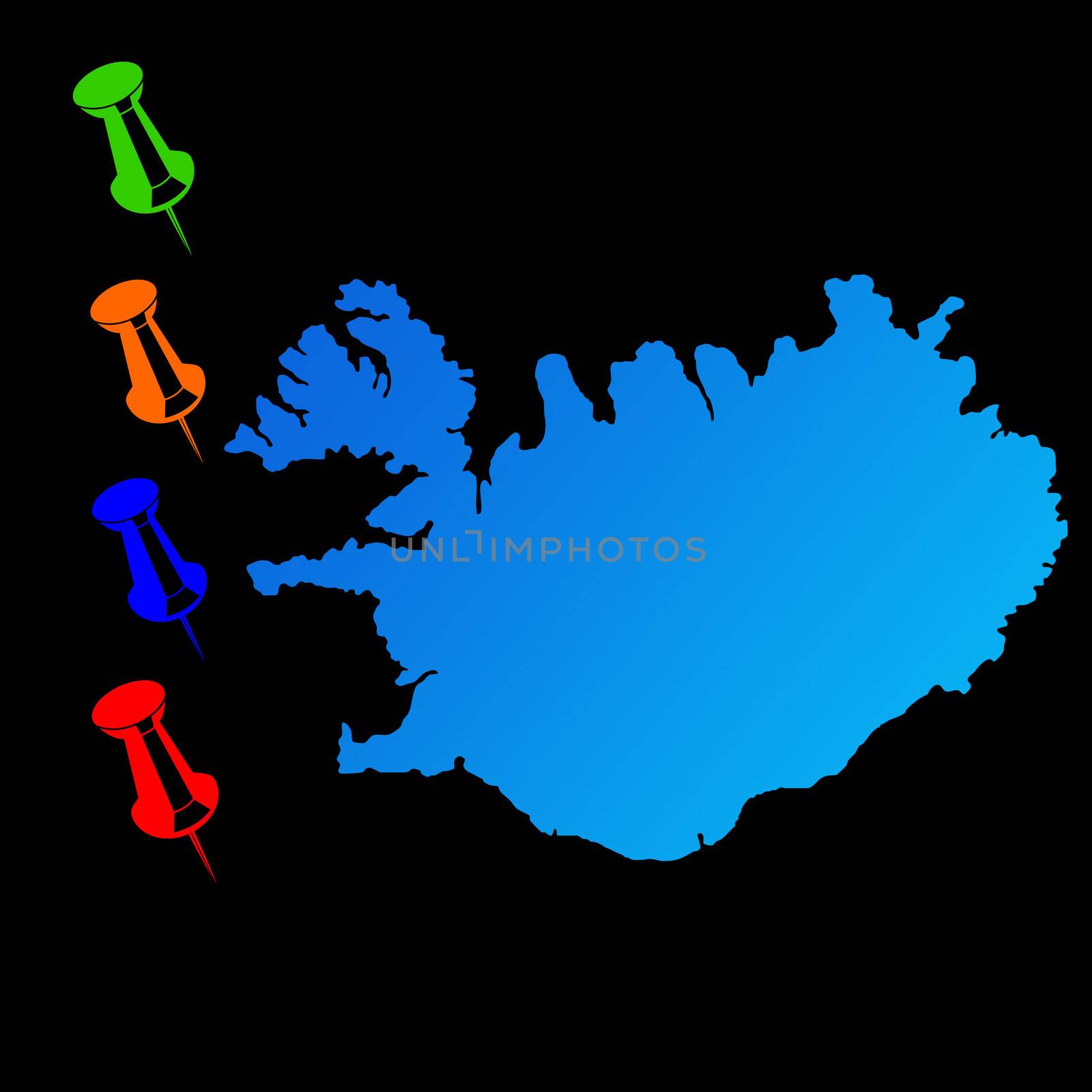 Iceland travel map by speedfighter