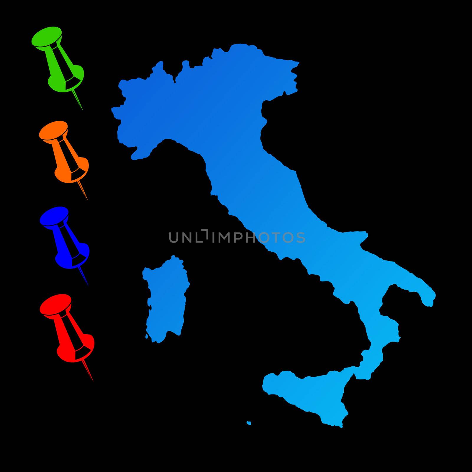 Italy travel map by speedfighter
