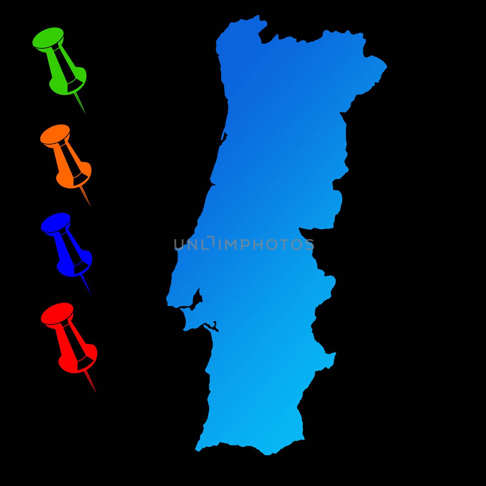 Portugal travel map by speedfighter
