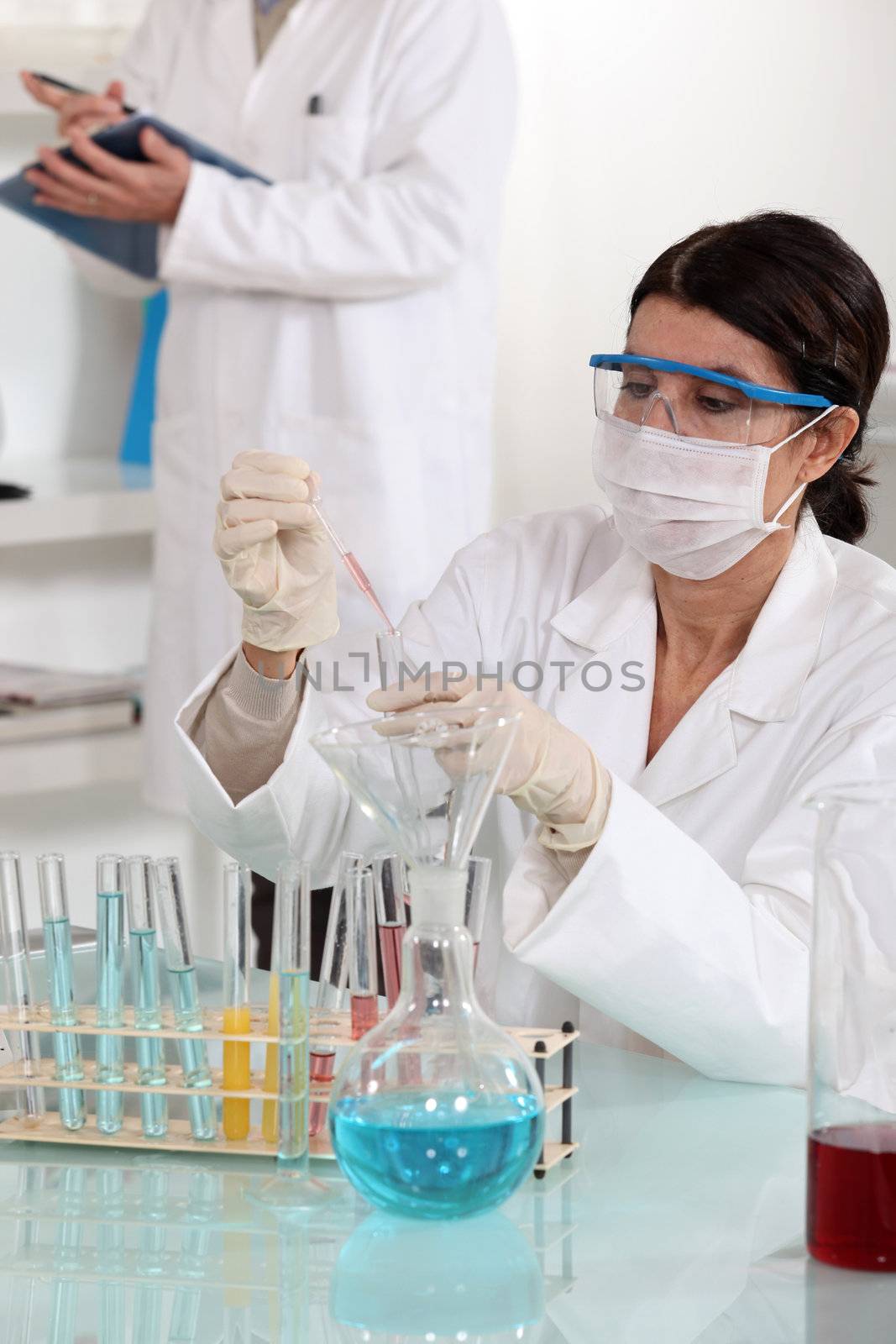 Two scientists in laboratory