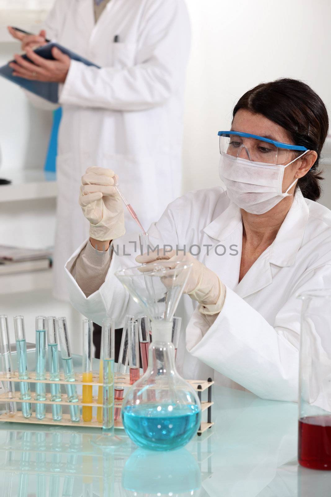 Two scientists in laboratory