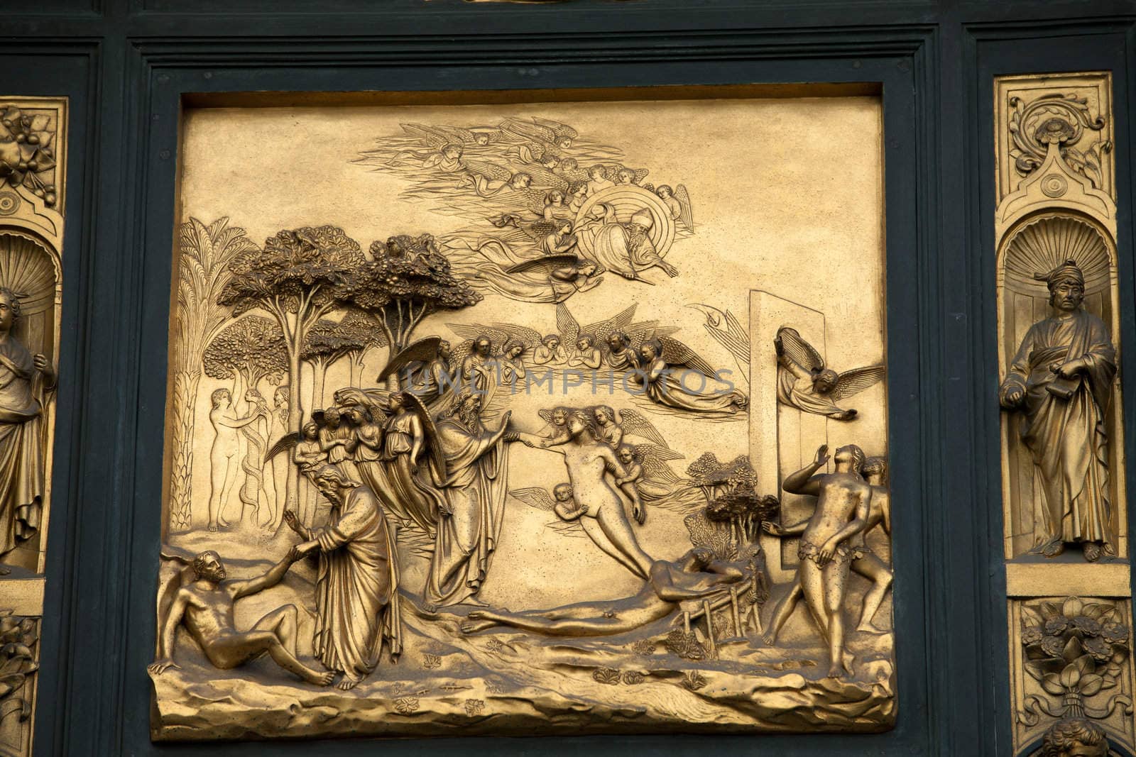 Florence - Baptistery , Panel of the Door of Paradise - Adam and Eve