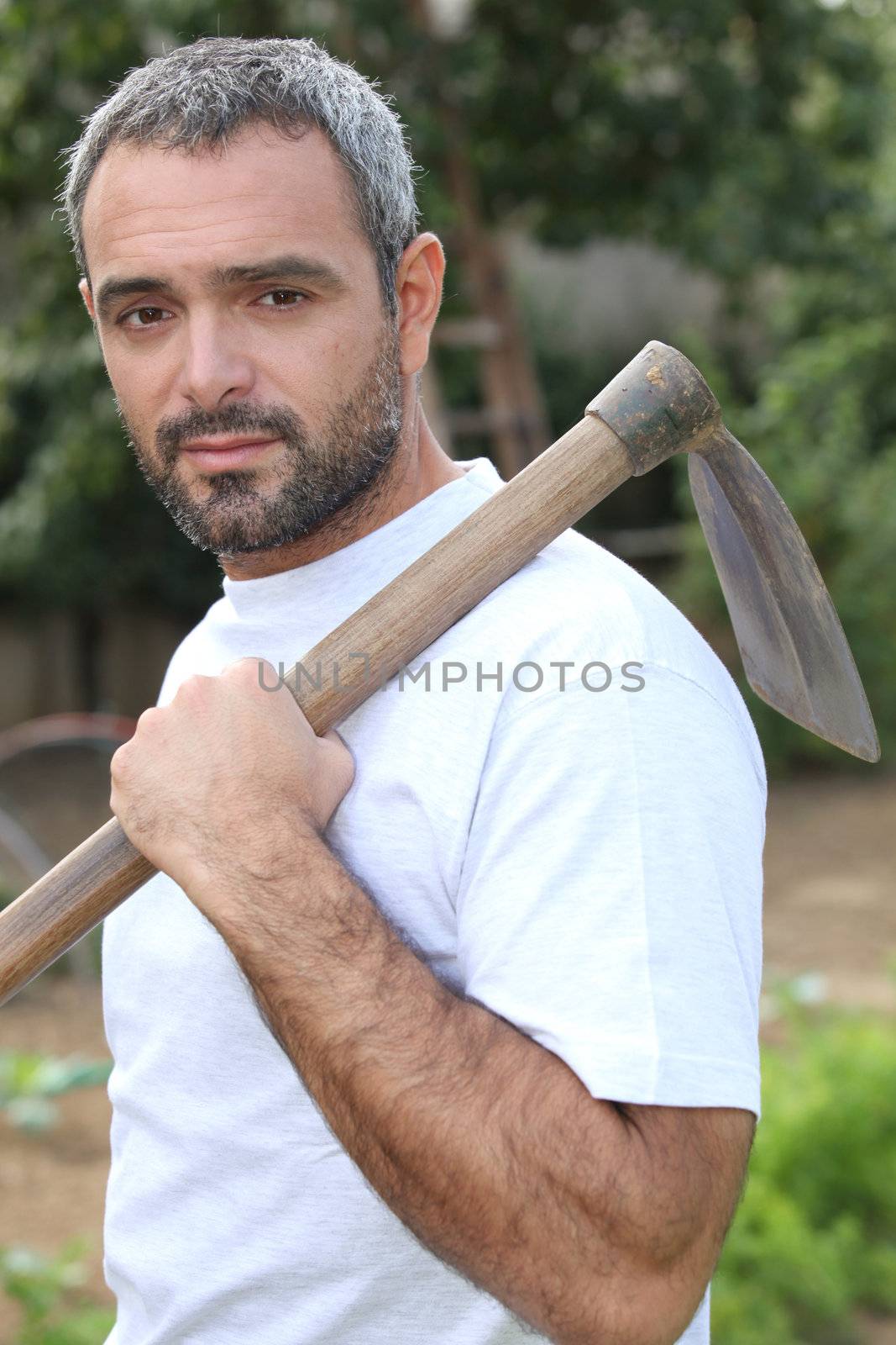 A middle aged gardener. by phovoir