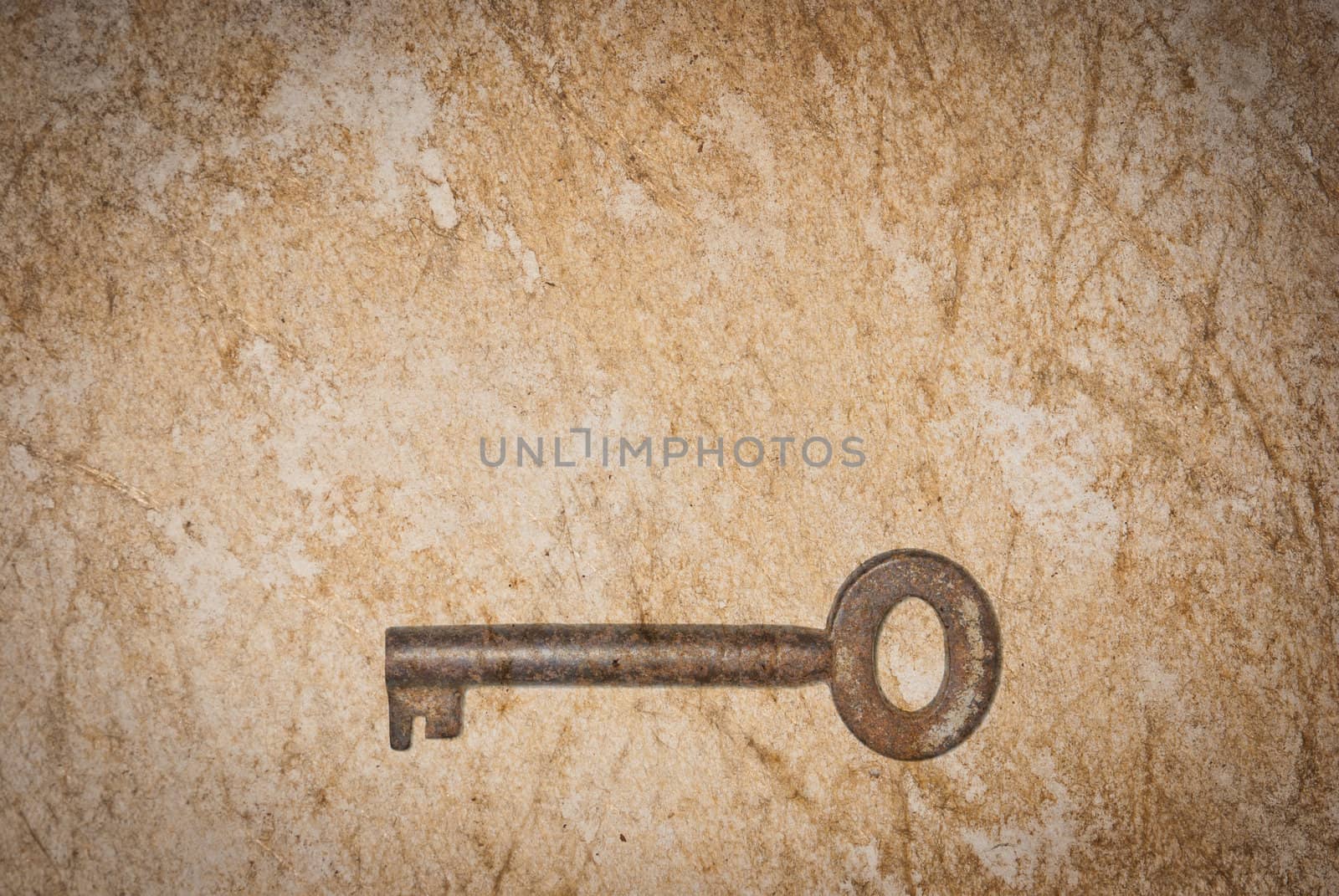 Rusty keys on old paper background by sasilsolutions