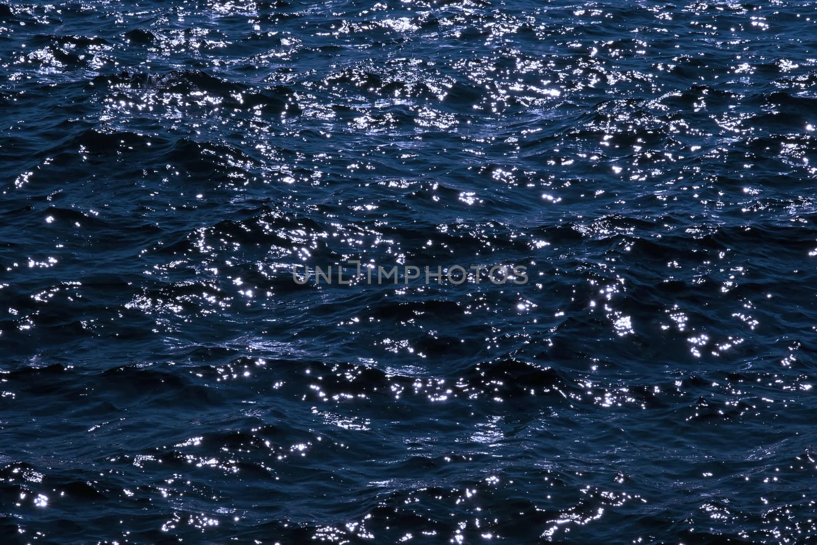 Atlantic ocean waves sparkling in the gentle soft waves