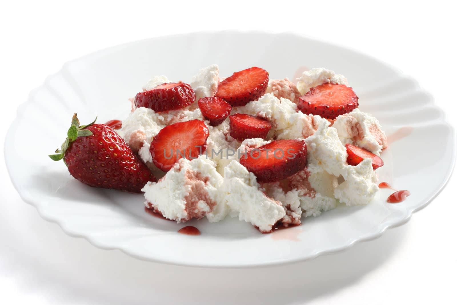 cottage cheese with strawberry