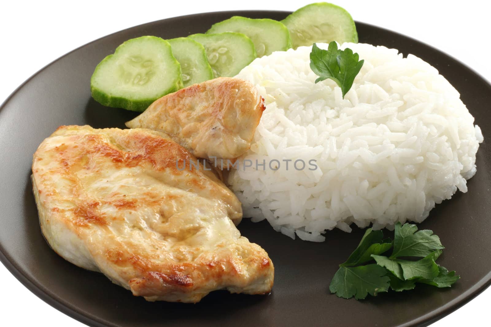 fried chicken with rice