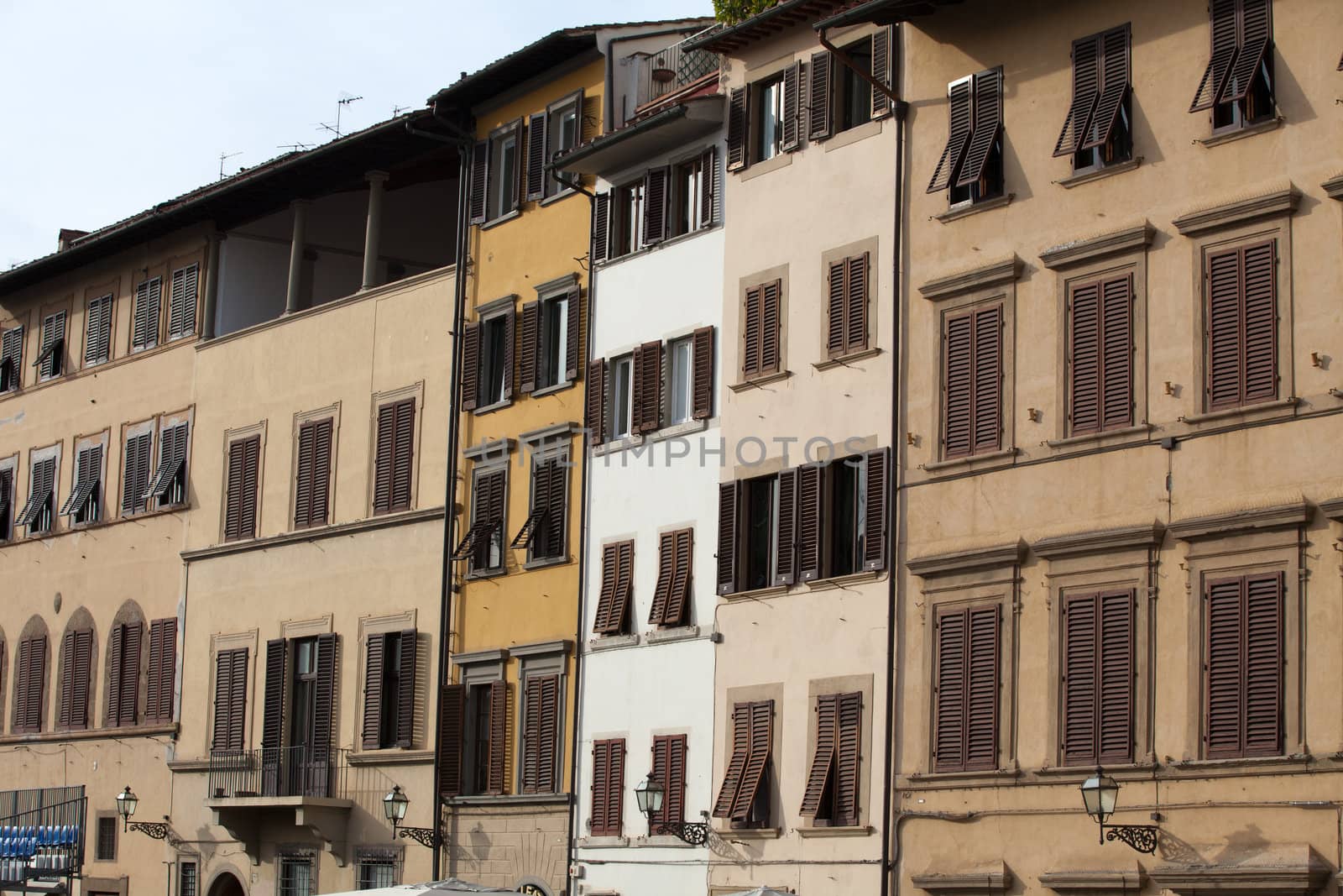 Florence - beautiful, historic tenements at Piazza Santa Croce