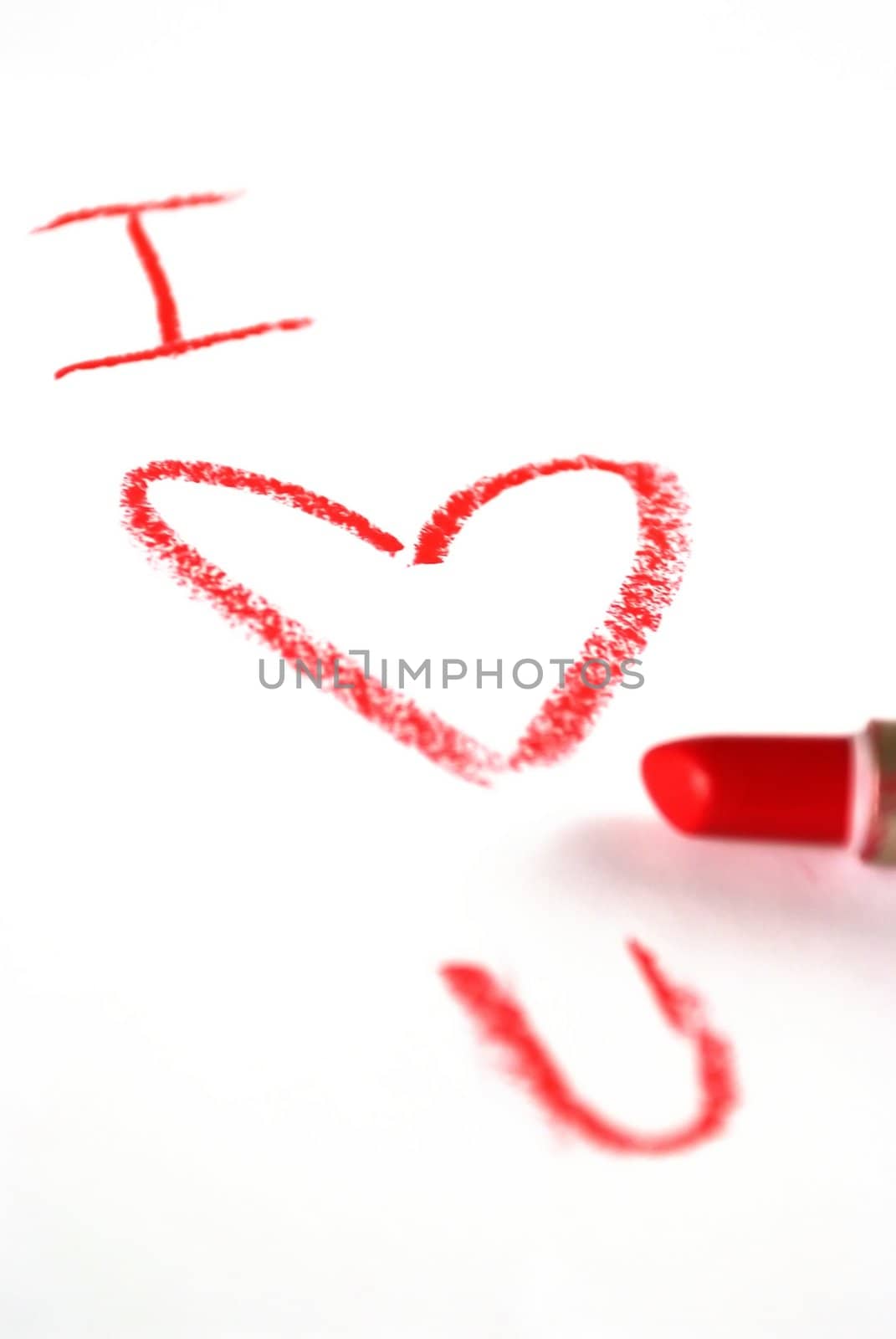 love note in red lipstick by Maya