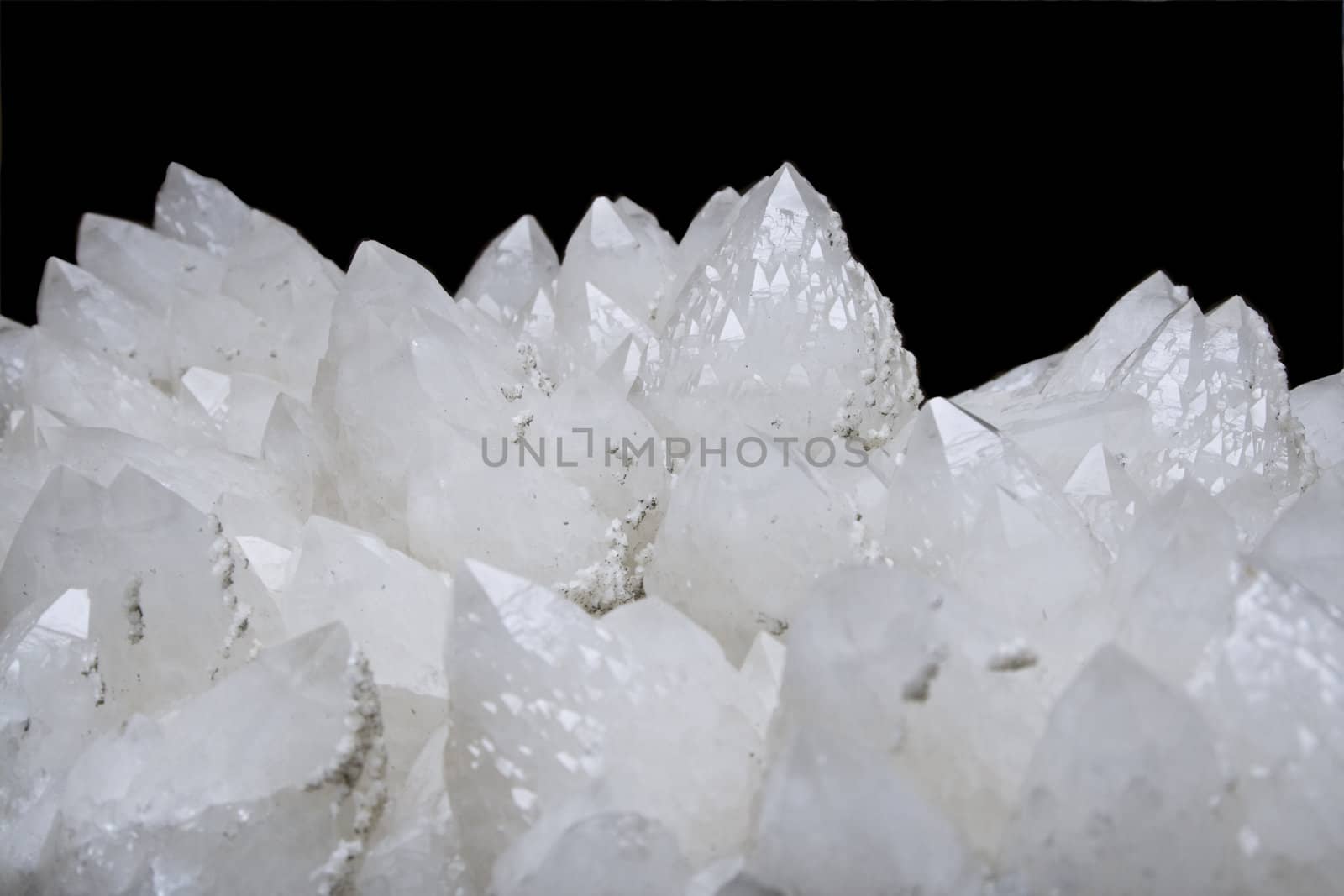 Close-up image of a quartz crystal,a specific rock for Cavnic, Romania which is the most famous source for mineral flowers in the world.