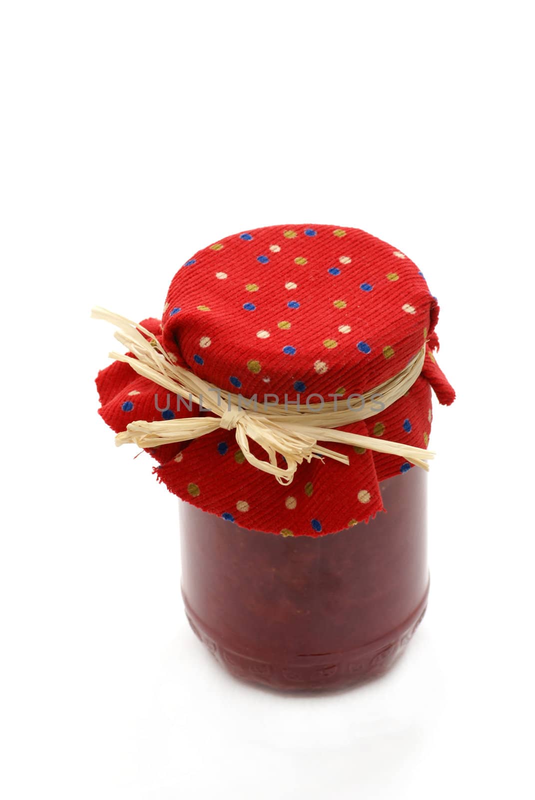 A nicely decorated jam pot.