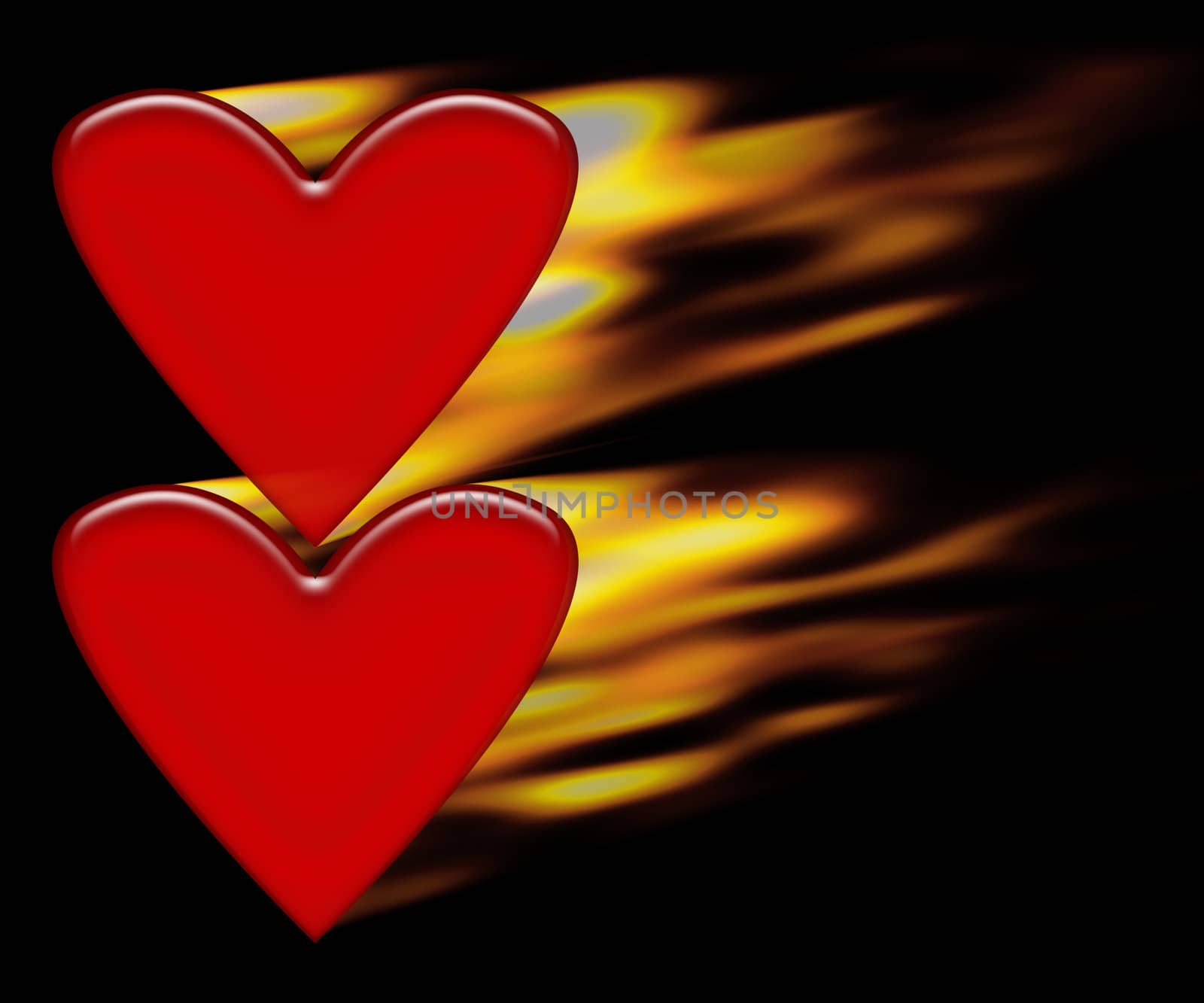 flaming hearts