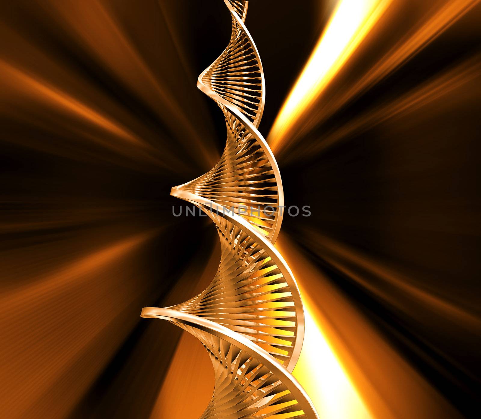 3D render of DNA strands