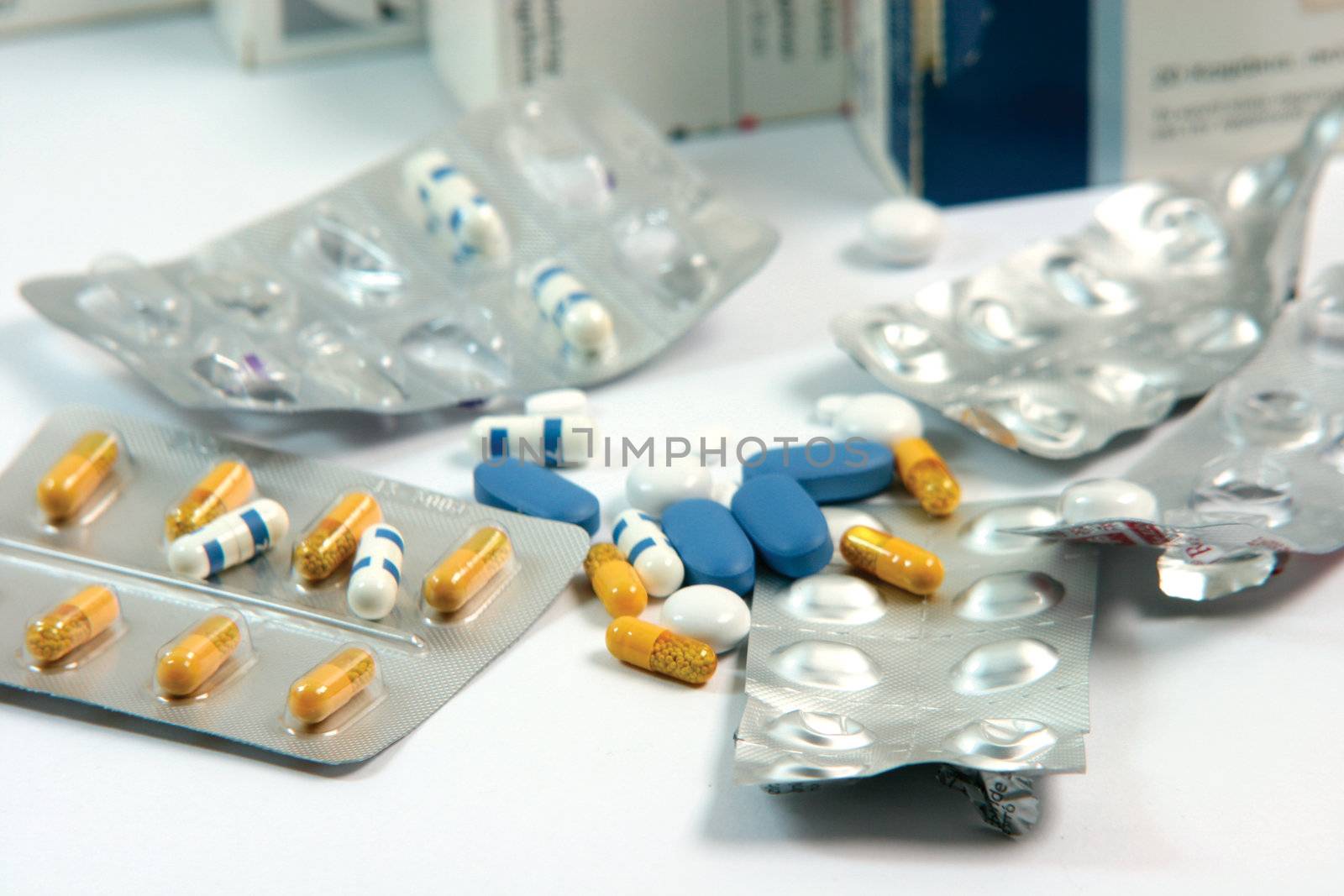 medical concepts pills cocktail closeup