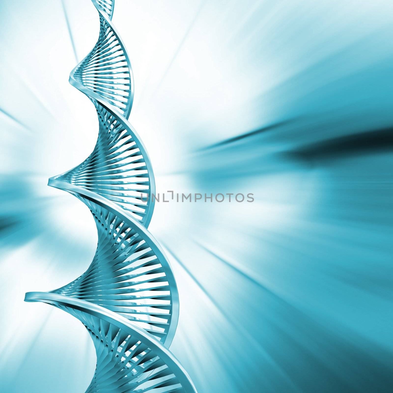 DNA strands on abstract background