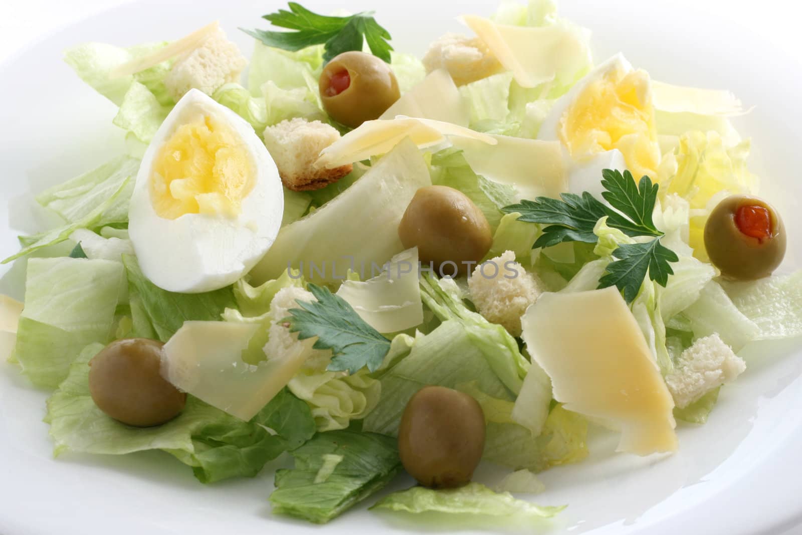 salad with cheese and egg