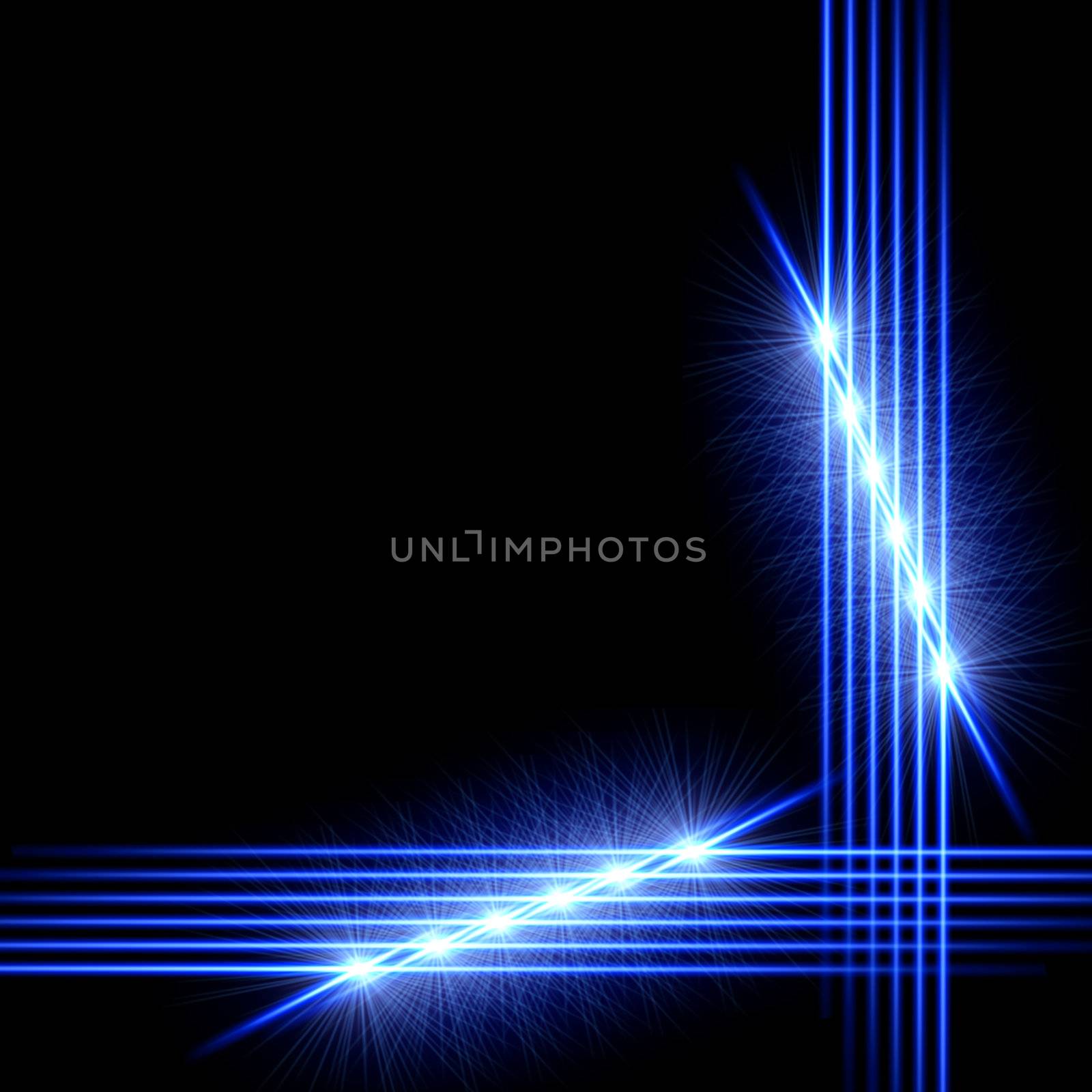 Abstract blue frame from lines and light