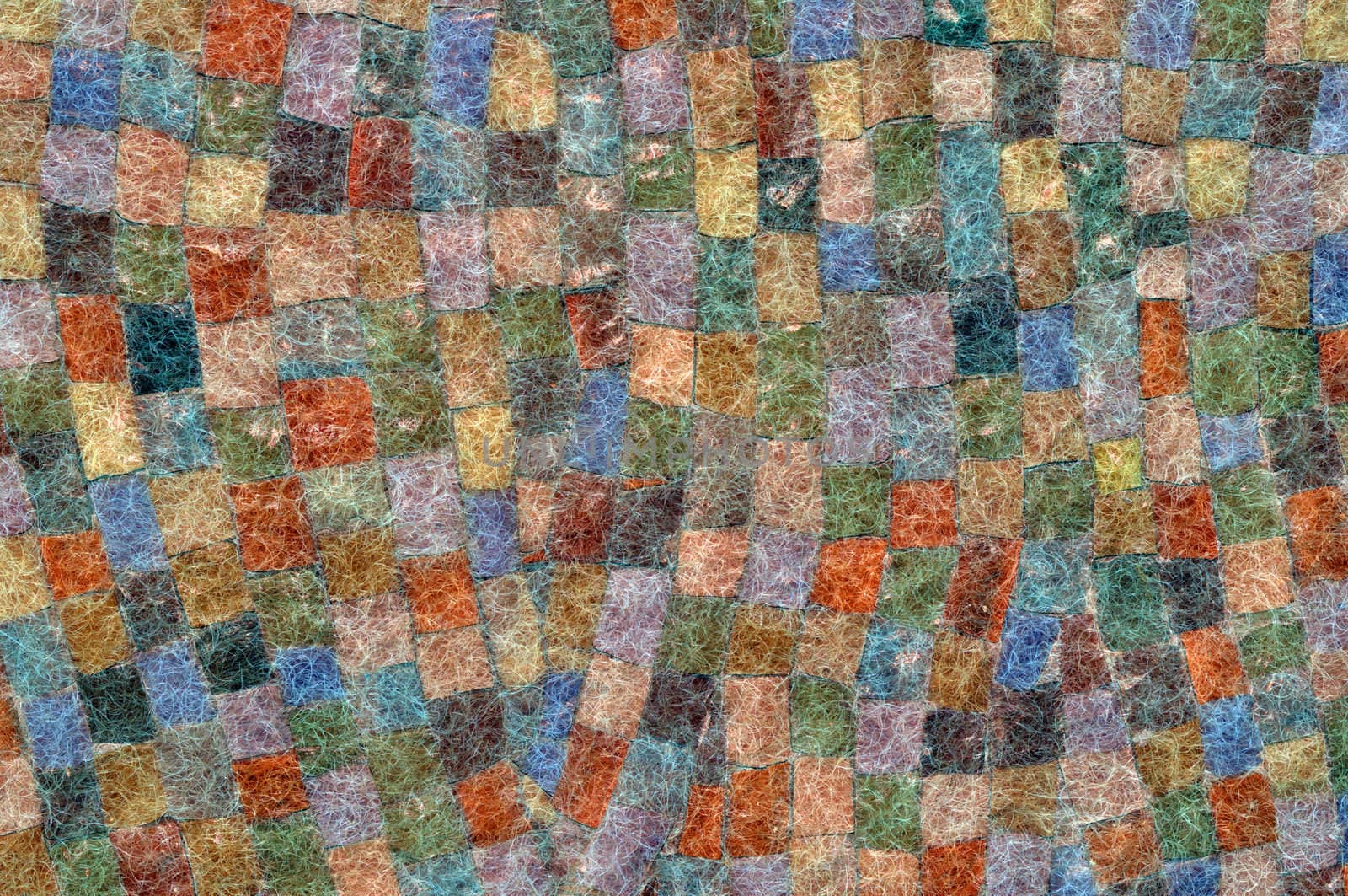 Abstract artistic background, mosaic of colored wool mohair