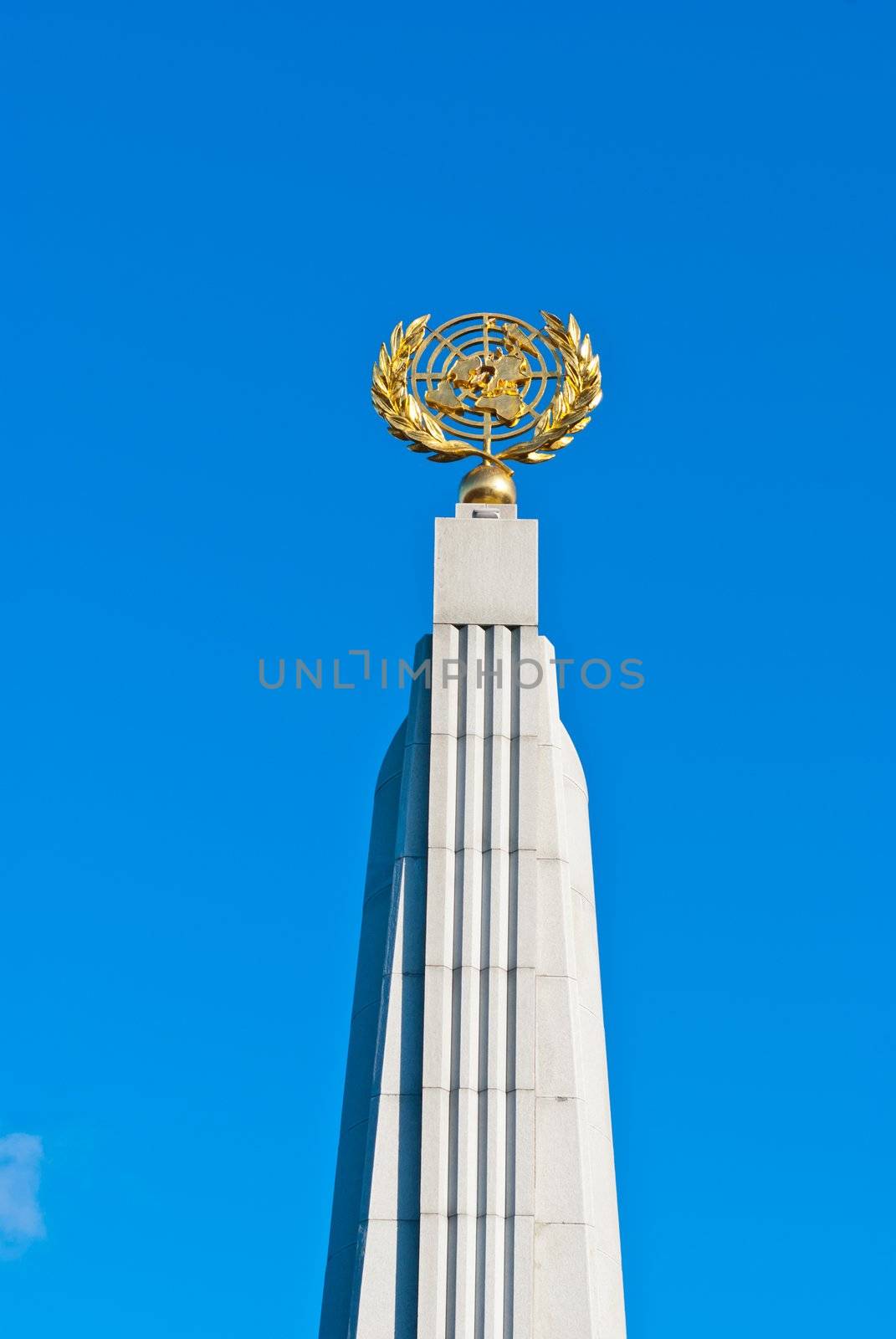 Peace sign at Victory park, Moscow, Russia, taken on sunny winter morning
