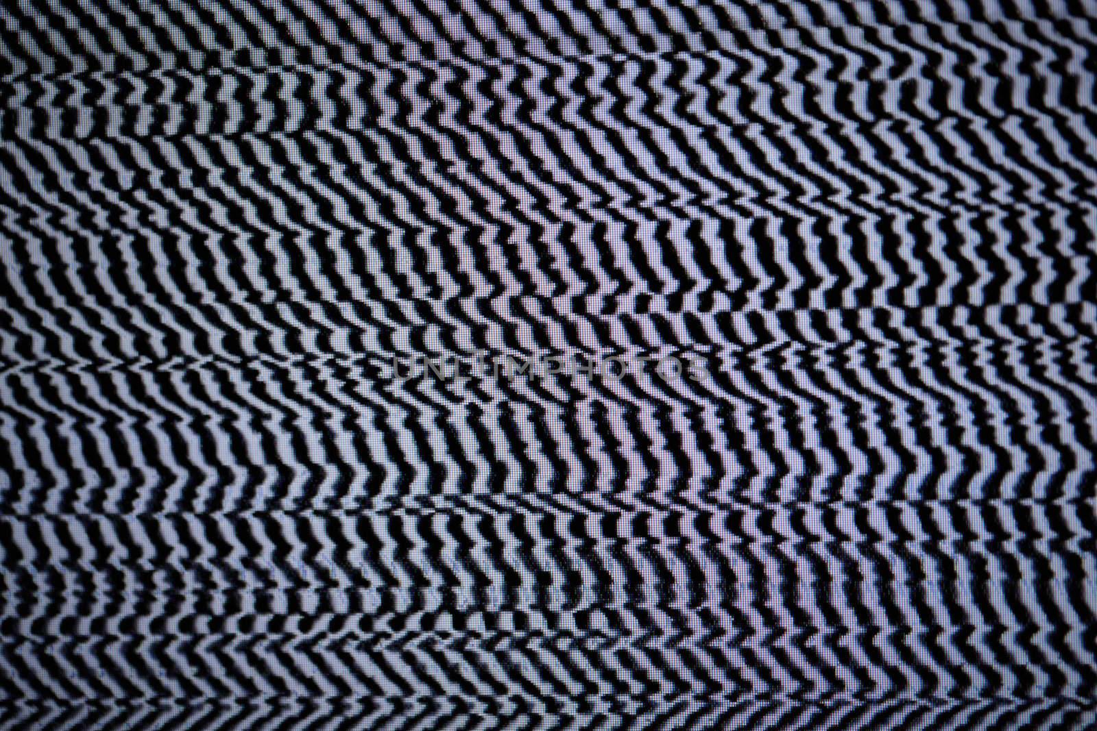 Cable out. Abstract tv pattern texture background. Macro shot.