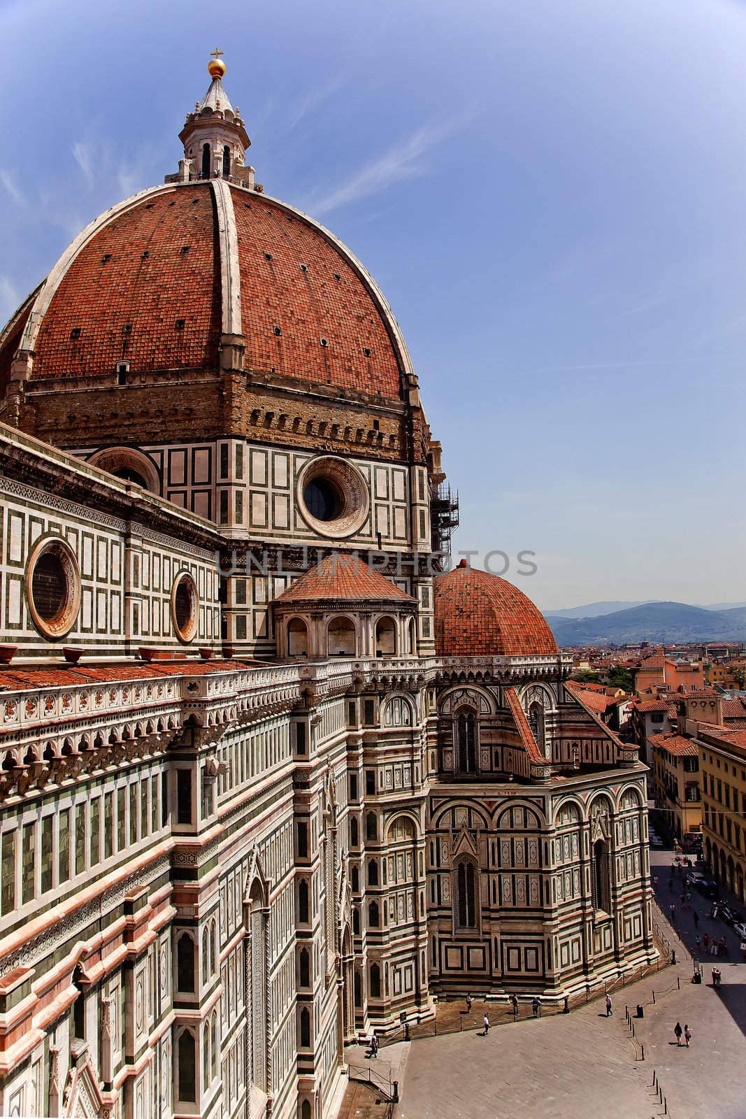 Duomo Cathedral Basilica From Giotto's Bell Tower Florence Italy by bill_perry