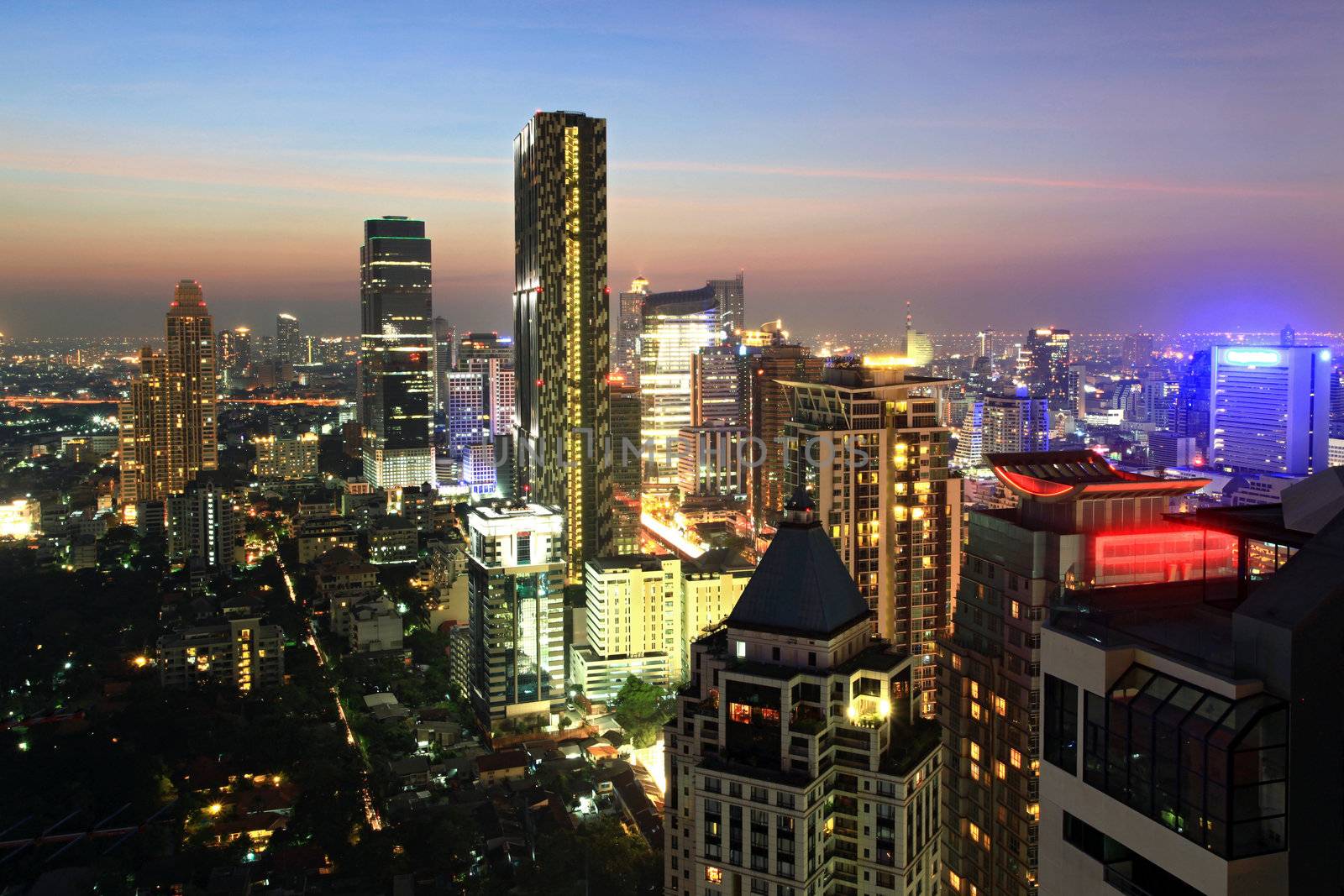 Bangkok Skyscraper Cityscape by vichie81