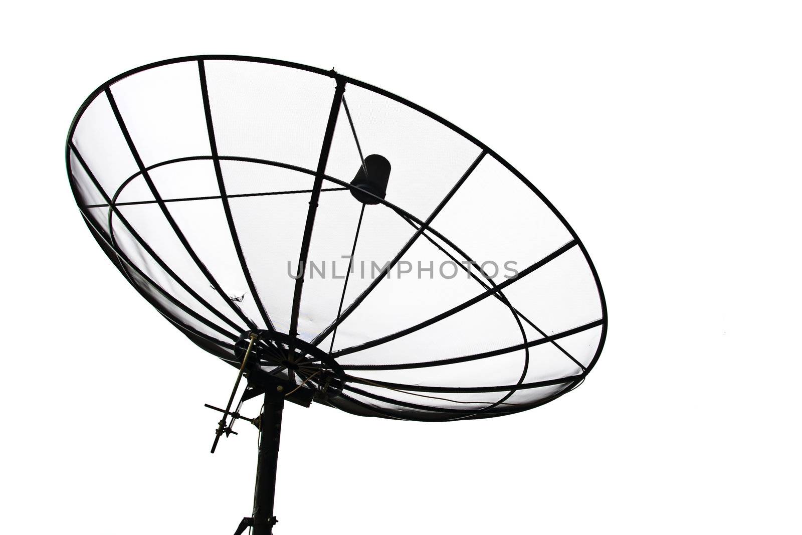 Satellite Dish isolated on White sky
