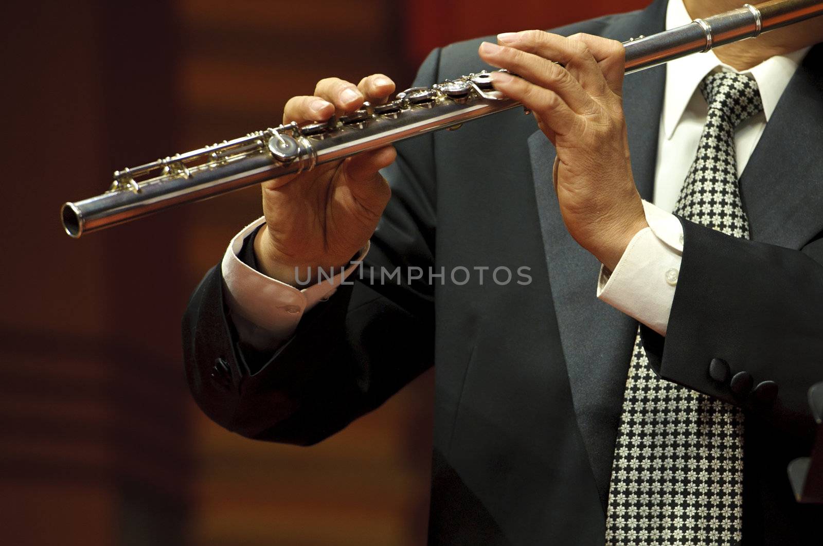 flutist on concert