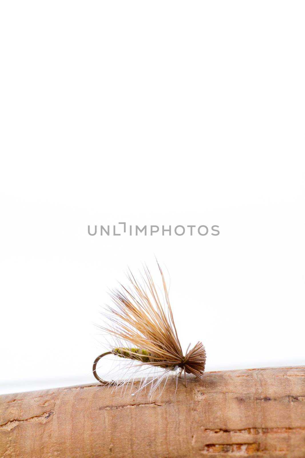 This caddis imitation is made of deer hair and elk hair and tied in an artistic way to attract fish while fishing in lakes streams rivers and creeks on the surface of the water.