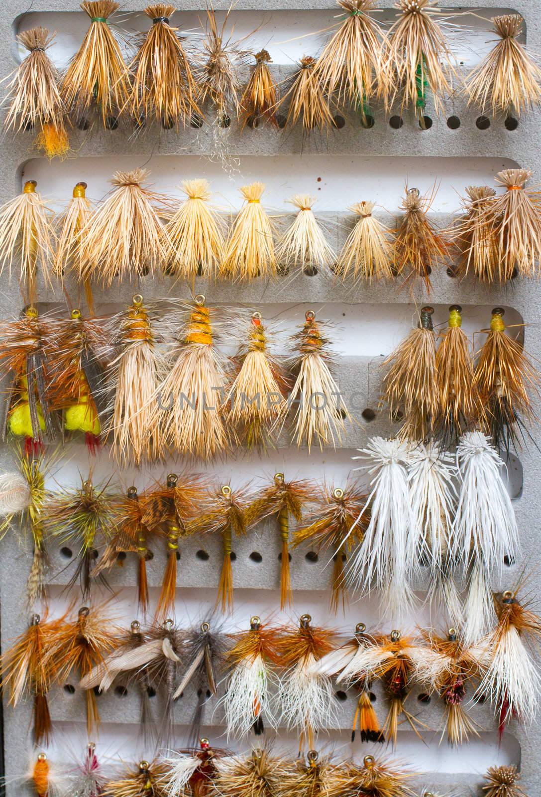 Fly Box Detail Dry Flies by joshuaraineyphotography