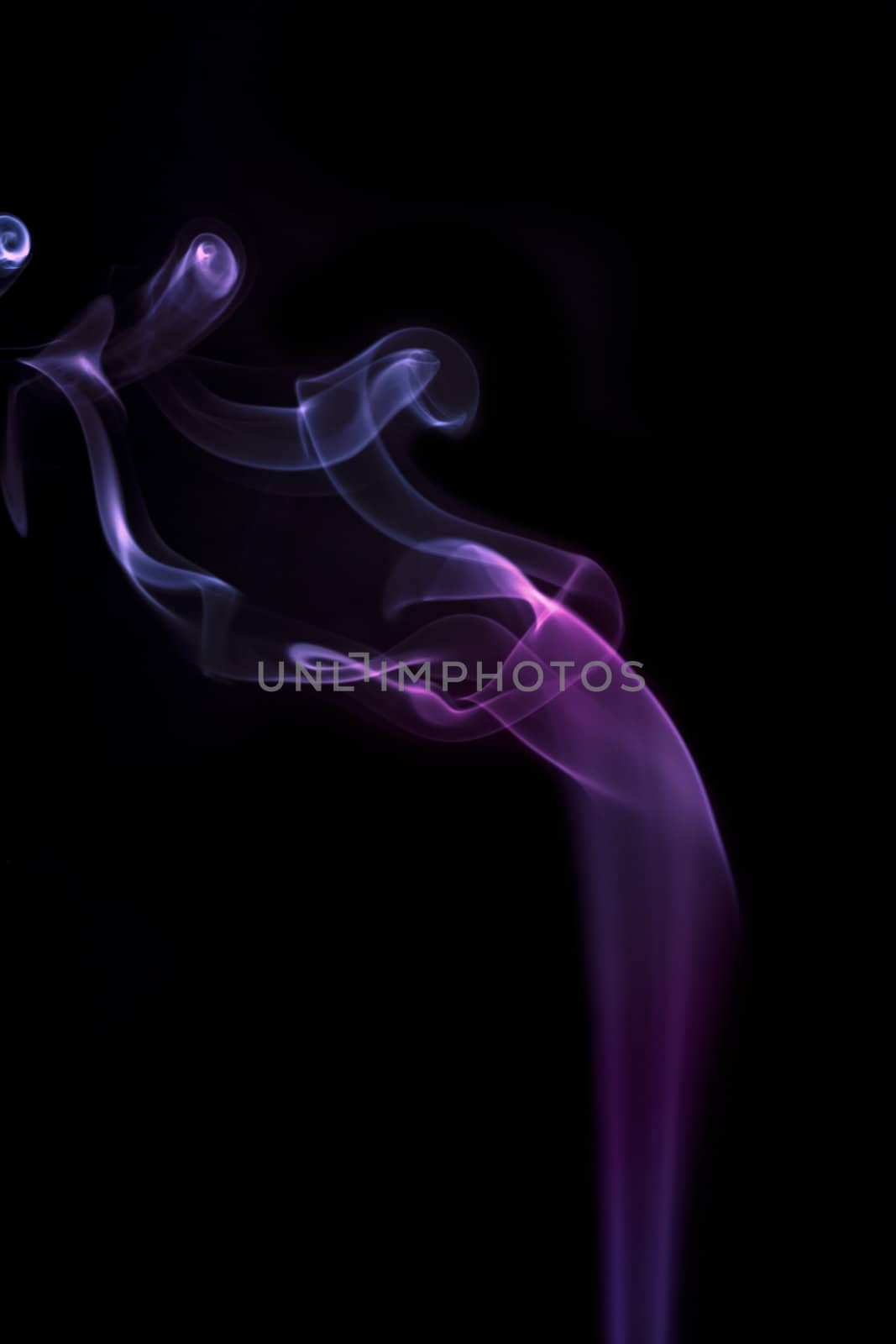 Purple abstract smoke on black
