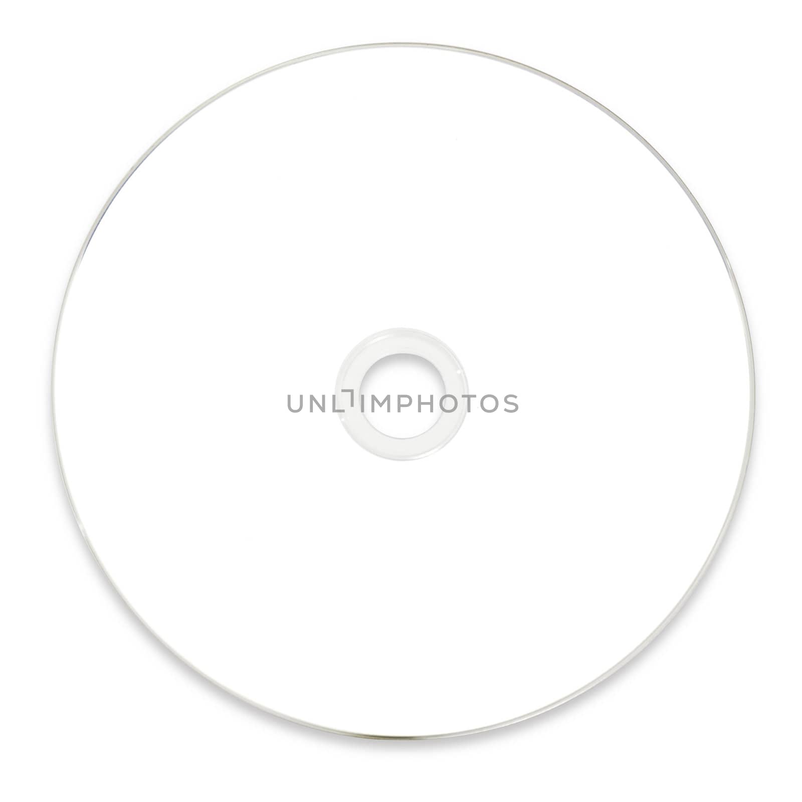 Blank white music compact disc or cd dvd vcd blueray  Ready for Your Own Graphics.