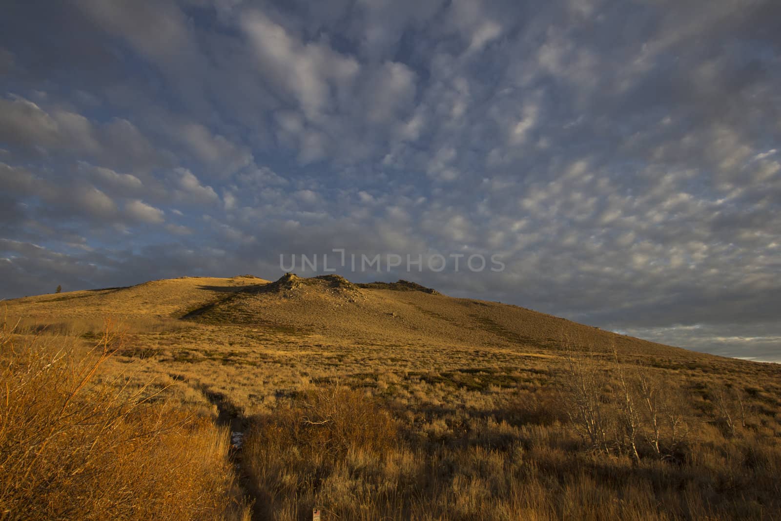 Mountain range with sky by jeremywhat