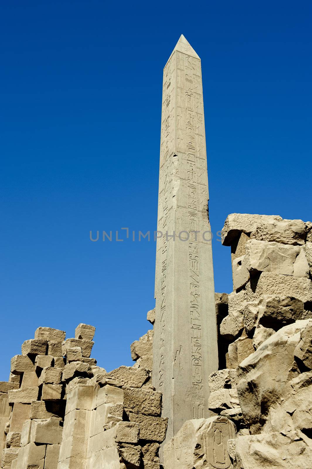 obelisk in Karnak temple in Luxor,Egypt by jackq