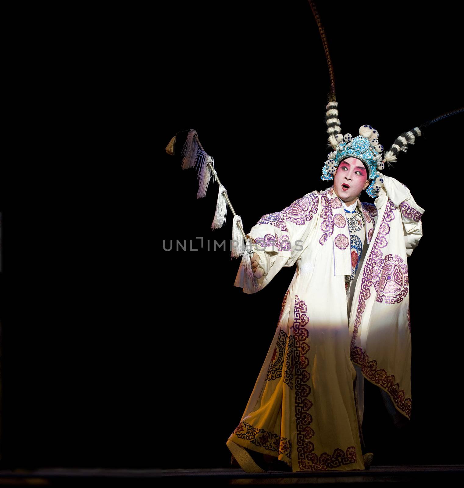 CHENGDU - OCT 26: Zhejiang Kunqu Opera theater perform Gongshunzidu at Jinsha theater.OCT 26, 2008 in Chengdu, China.
The leading role is the famous opera actor Lin Weilin.