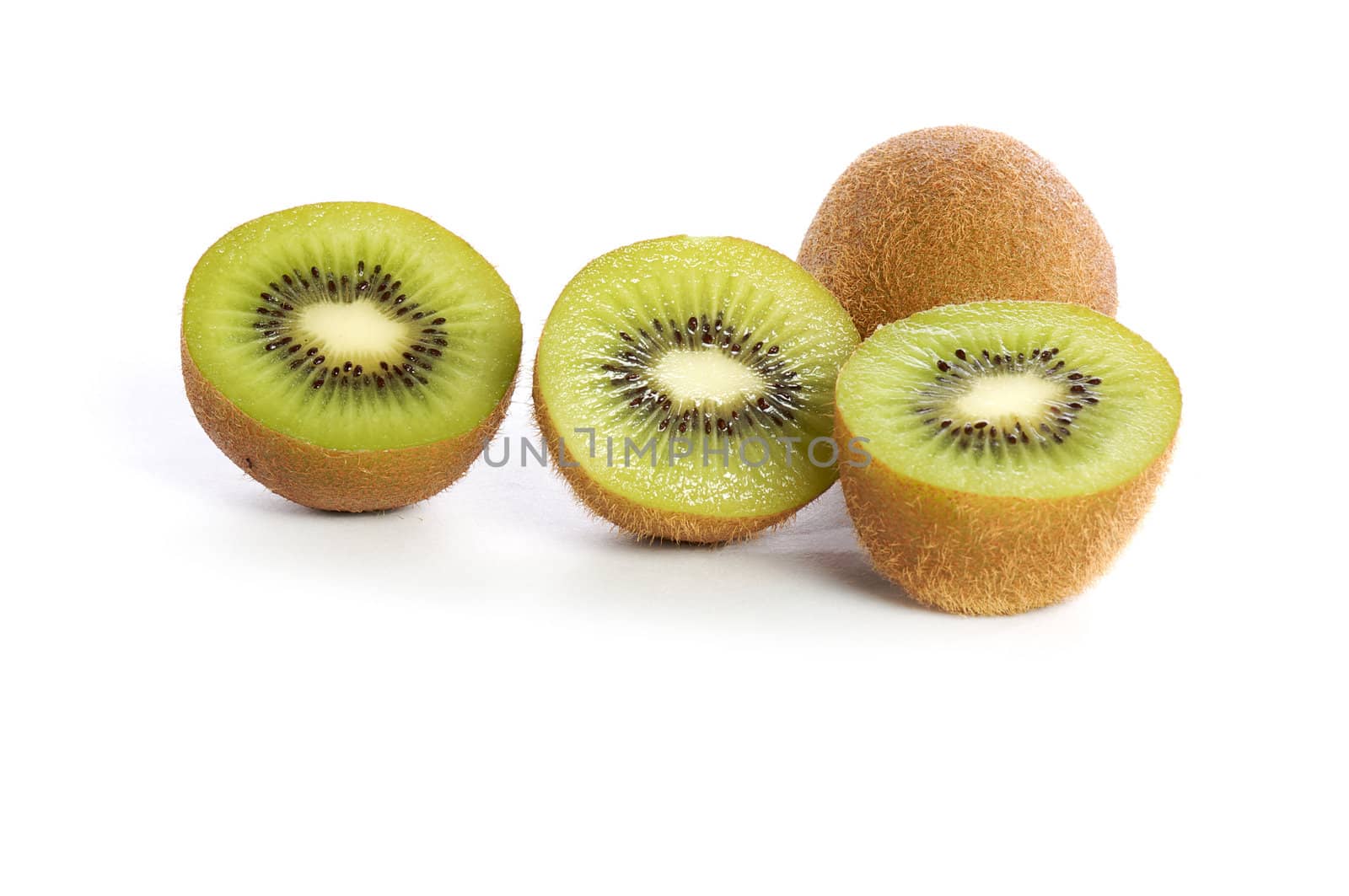 kiwis isolated on white by posterize