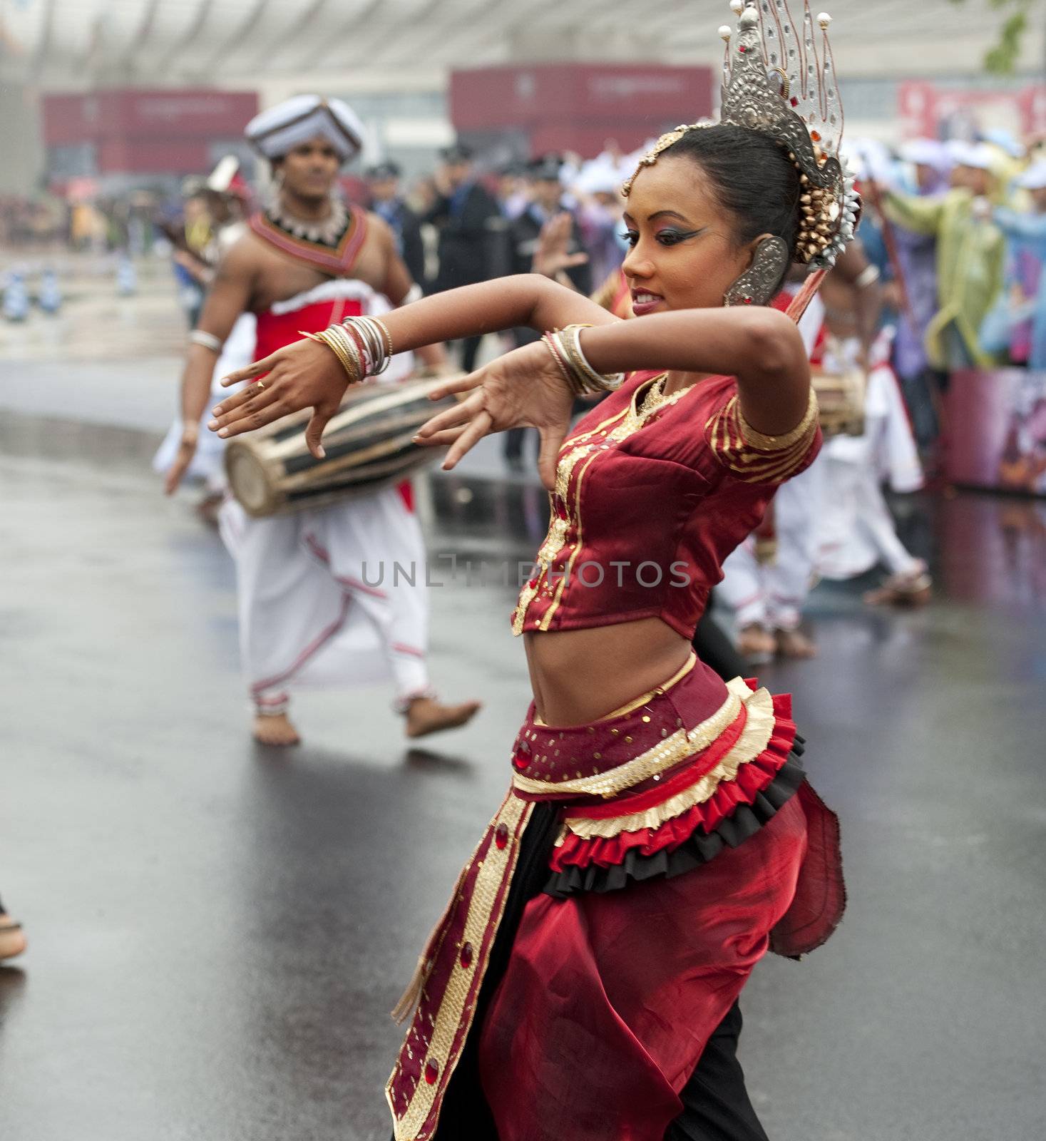 Sri Lankan traditional dancing girl by jackq