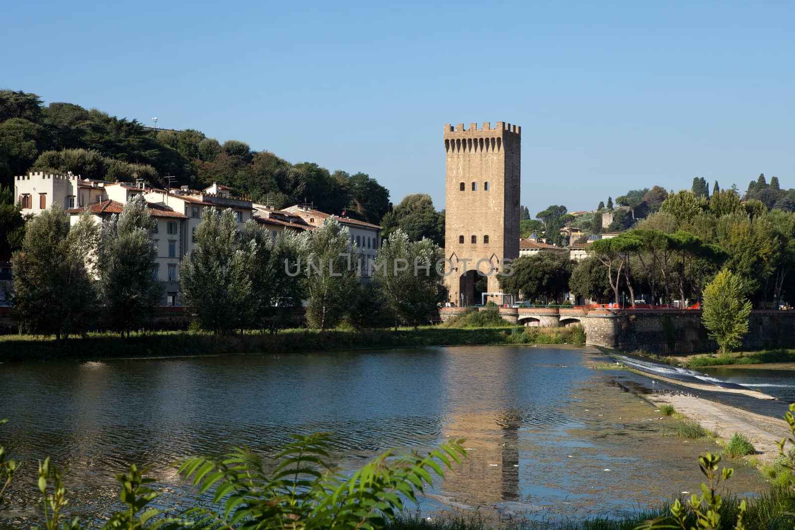 Torre San Niccolo near Arno river i in Florence, 