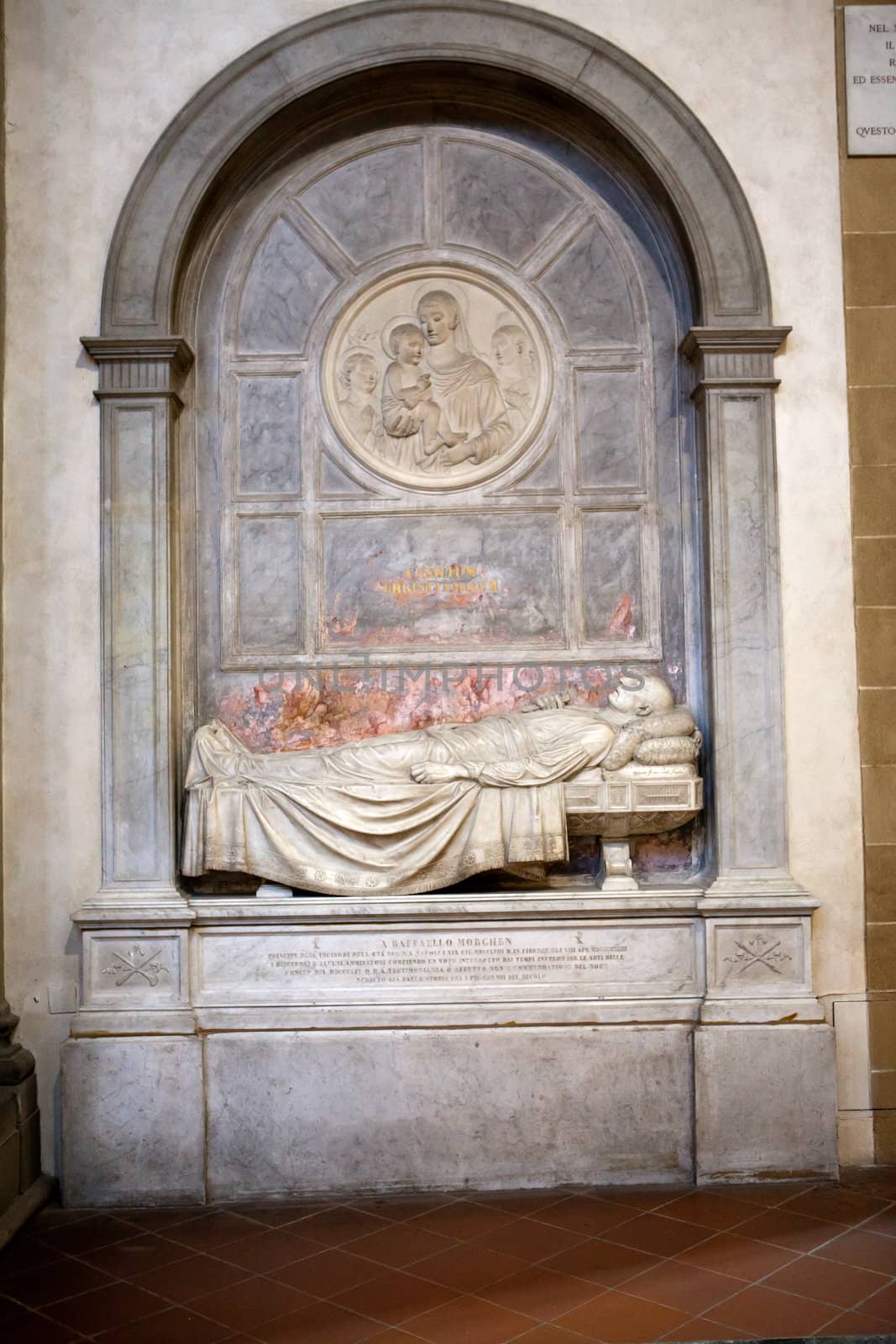 Tomb of  Raffaello  Morghenin the Basilica Santa Croce in Florence.