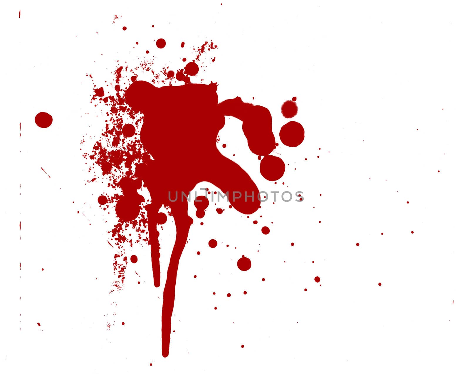 Blood Splatters Drips that can be color changed into slime or mud.