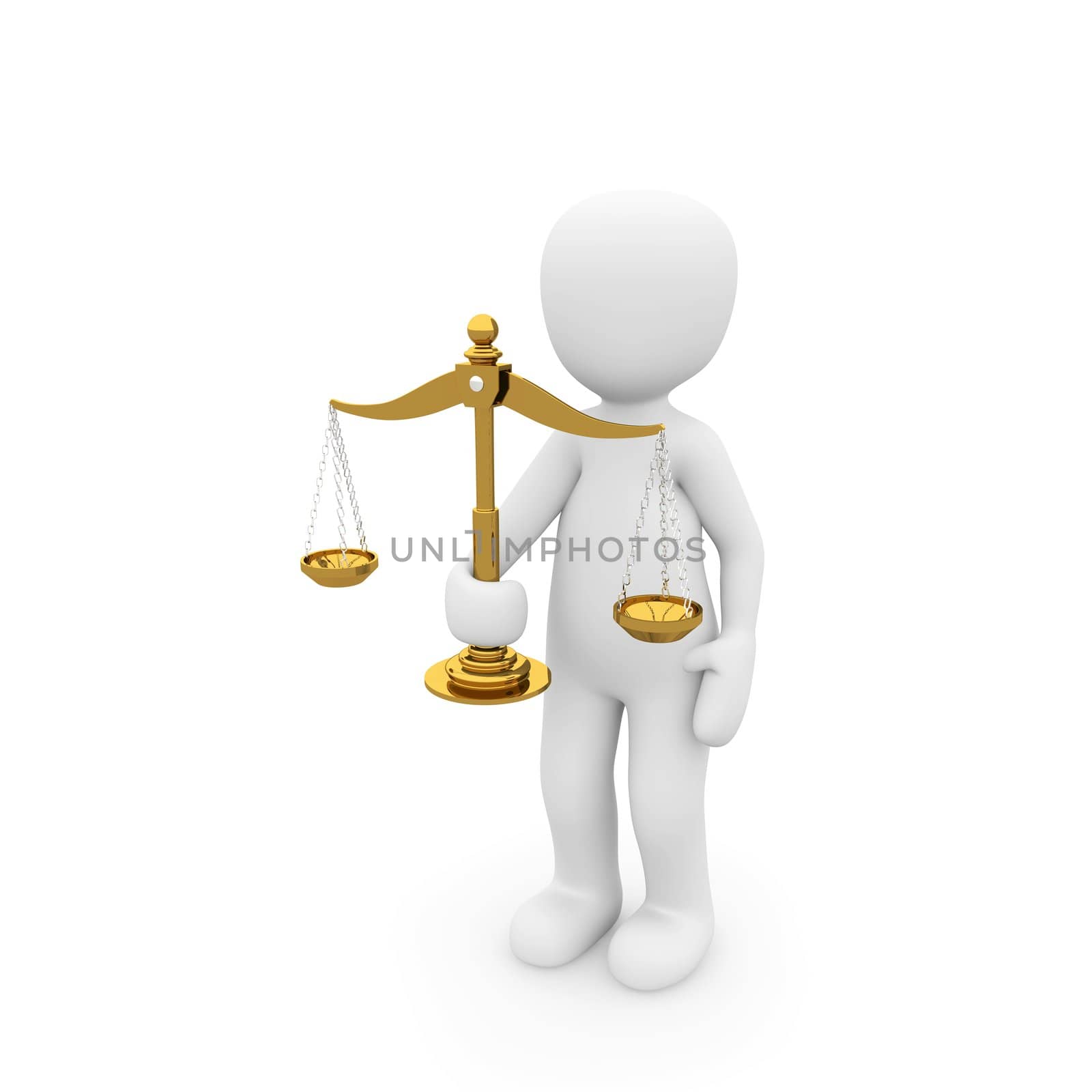 The symbol of justice is justice, and that is represented by a balance of gold. The dignitary is a judge at the district court.