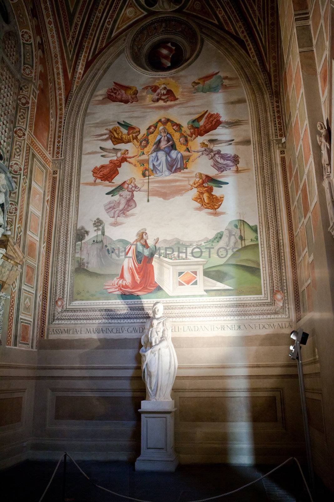 Florence -  Santa Croce: Frescoes in the Baroncelli Chapel