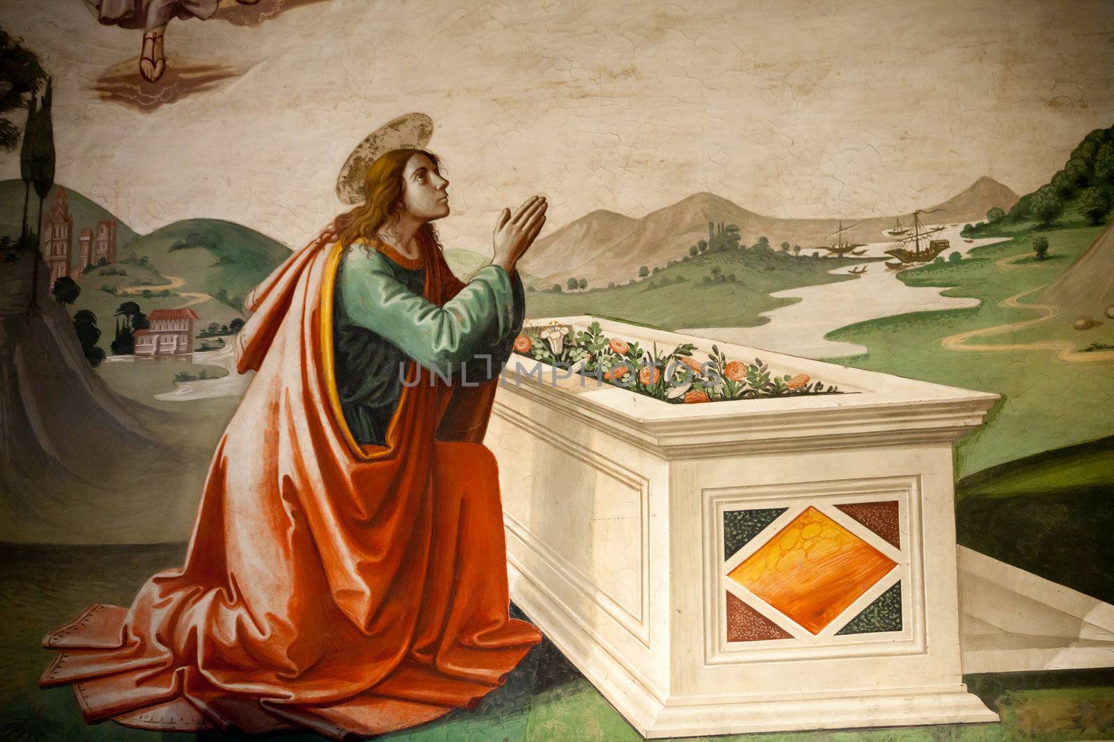 Florence -  Santa Croce: Frescoes in the Baroncelli Chapel