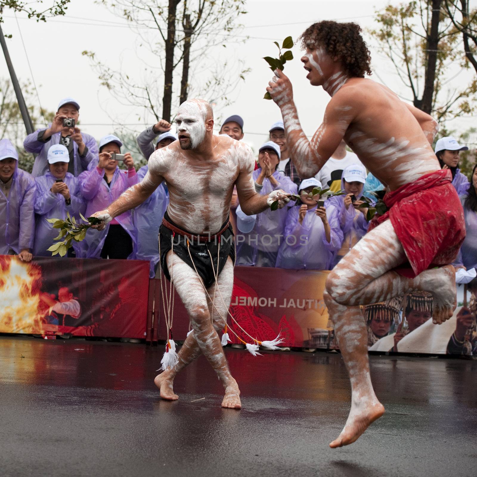 CHENGDU - MAY 29: Australian folk dancers perform in the 3rd International Festival of the Intangible Cultural Heritage.May 29, 20011 in Chengdu, China.