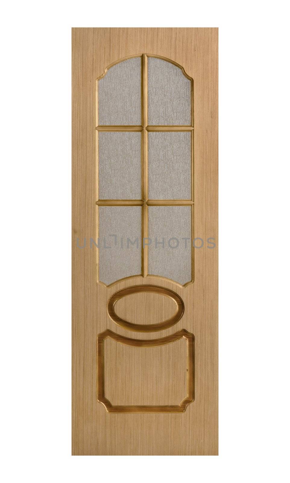 Common house interior door isolated on white background